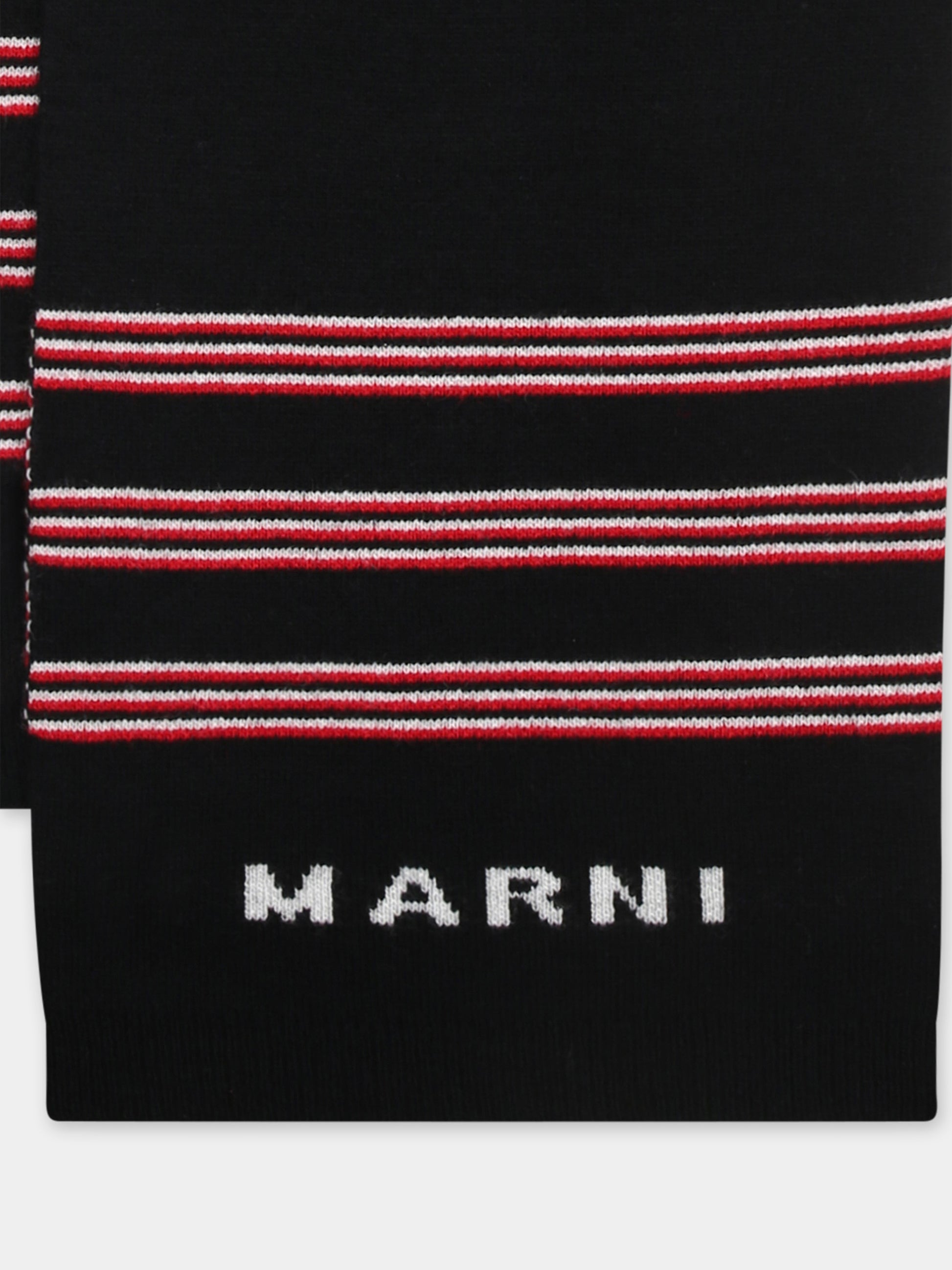 Sciarpa nera per bambini con logo,Marni Kids,M01284 M00SZ MR19U 0M900