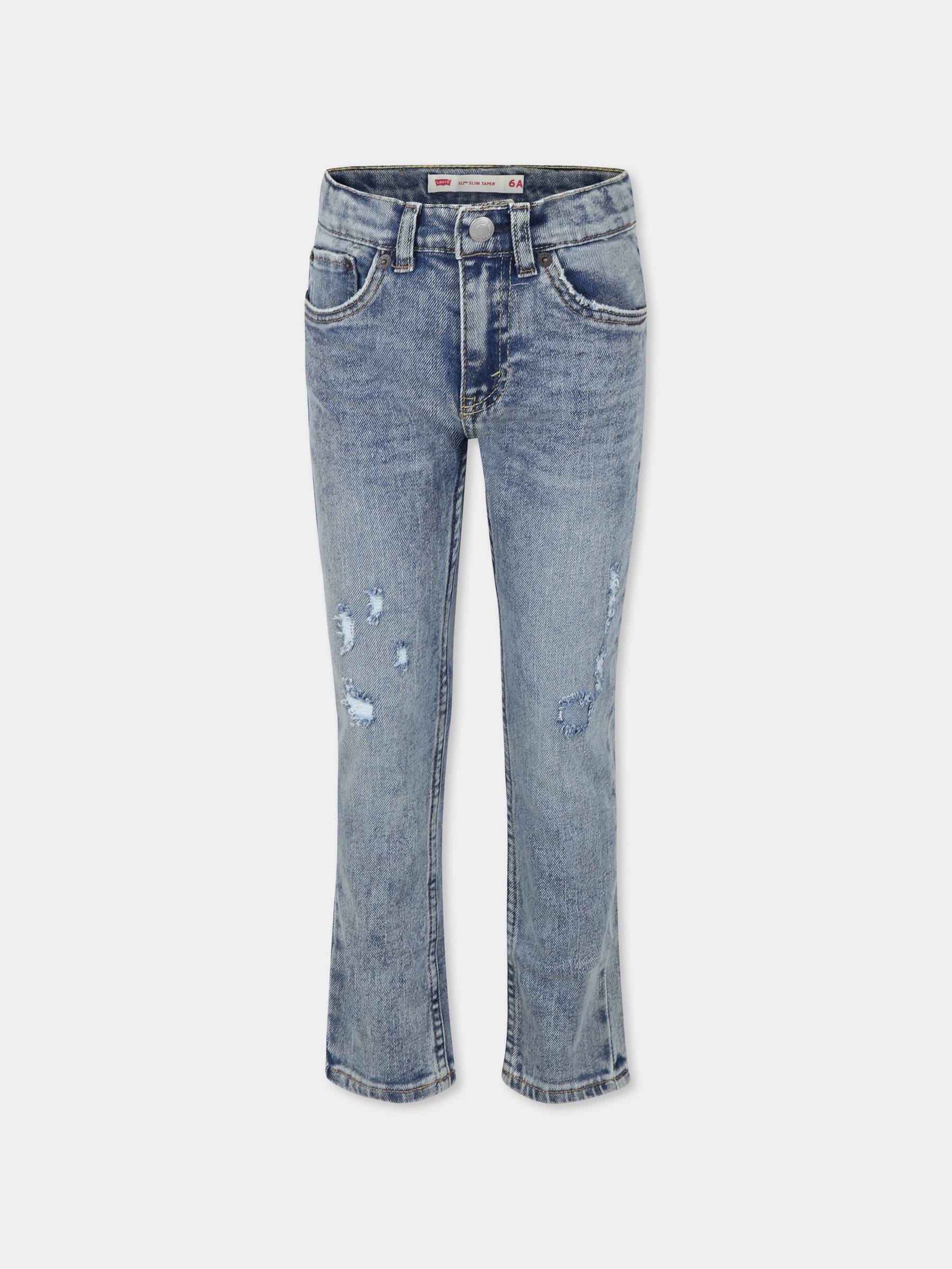 Jeans blu 512 per bambino con logo,Levi's Kids,8E6728 MBS