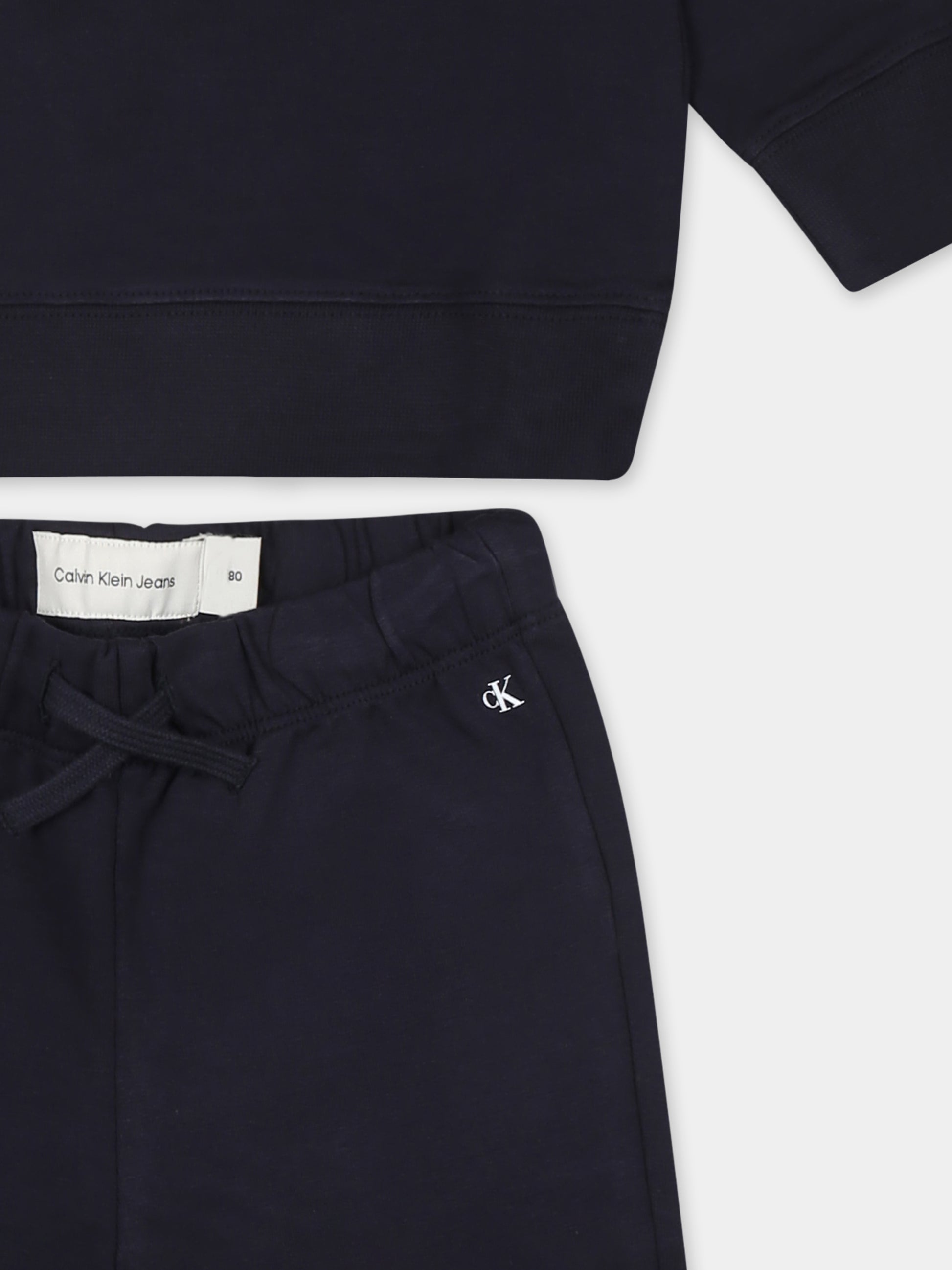 Completo blu per neonato con logo,Calvin Klein Kids,IN0IN00017 CHW