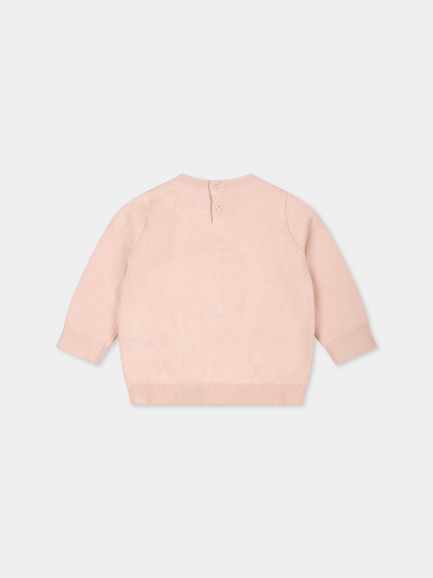 Maglione rosa per neonata con monogramma,Calvin Klein Kids,IN0IN00234 TQ7