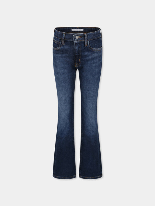 Jeans blu denim per bambina,Calvin Klein Kids,IG0IG02504 1BJ