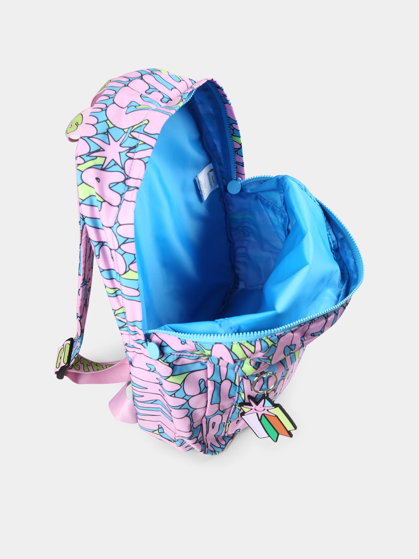 Zaino multicolor per bambina con logo all-over,Stella Mccartney Kids,TV0A98 Z2053 999MC