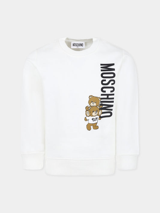 Sweat blanc pour enfants avec Teddy Bears