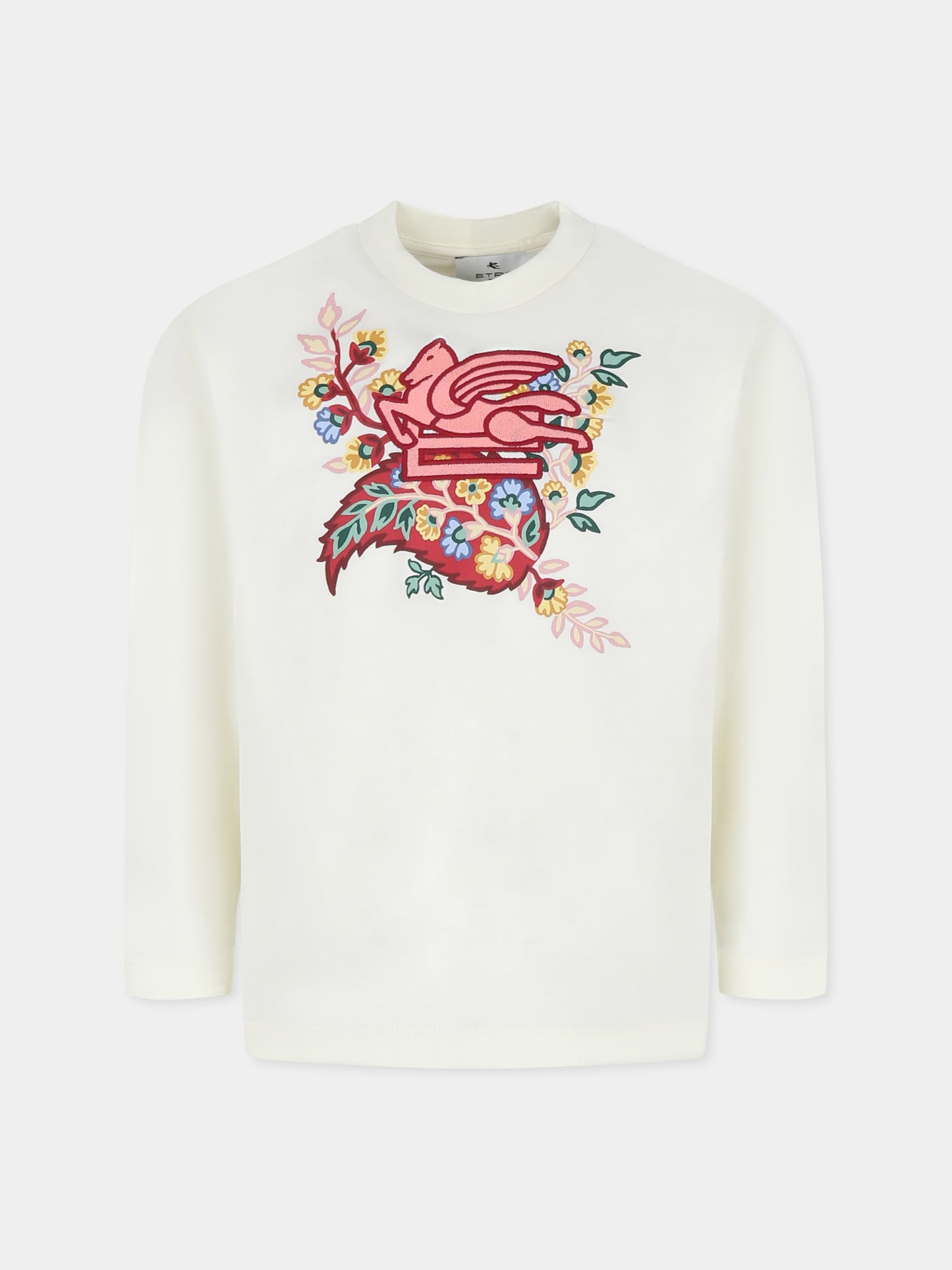 T-shirt ivoire pour  fille avec Pégase
