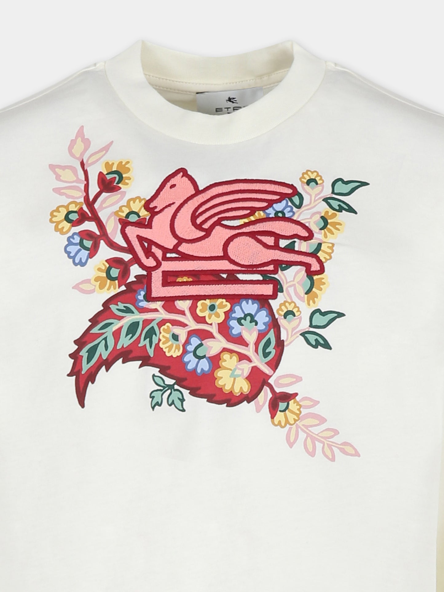 T-shirt ivoire pour  fille avec Pégase