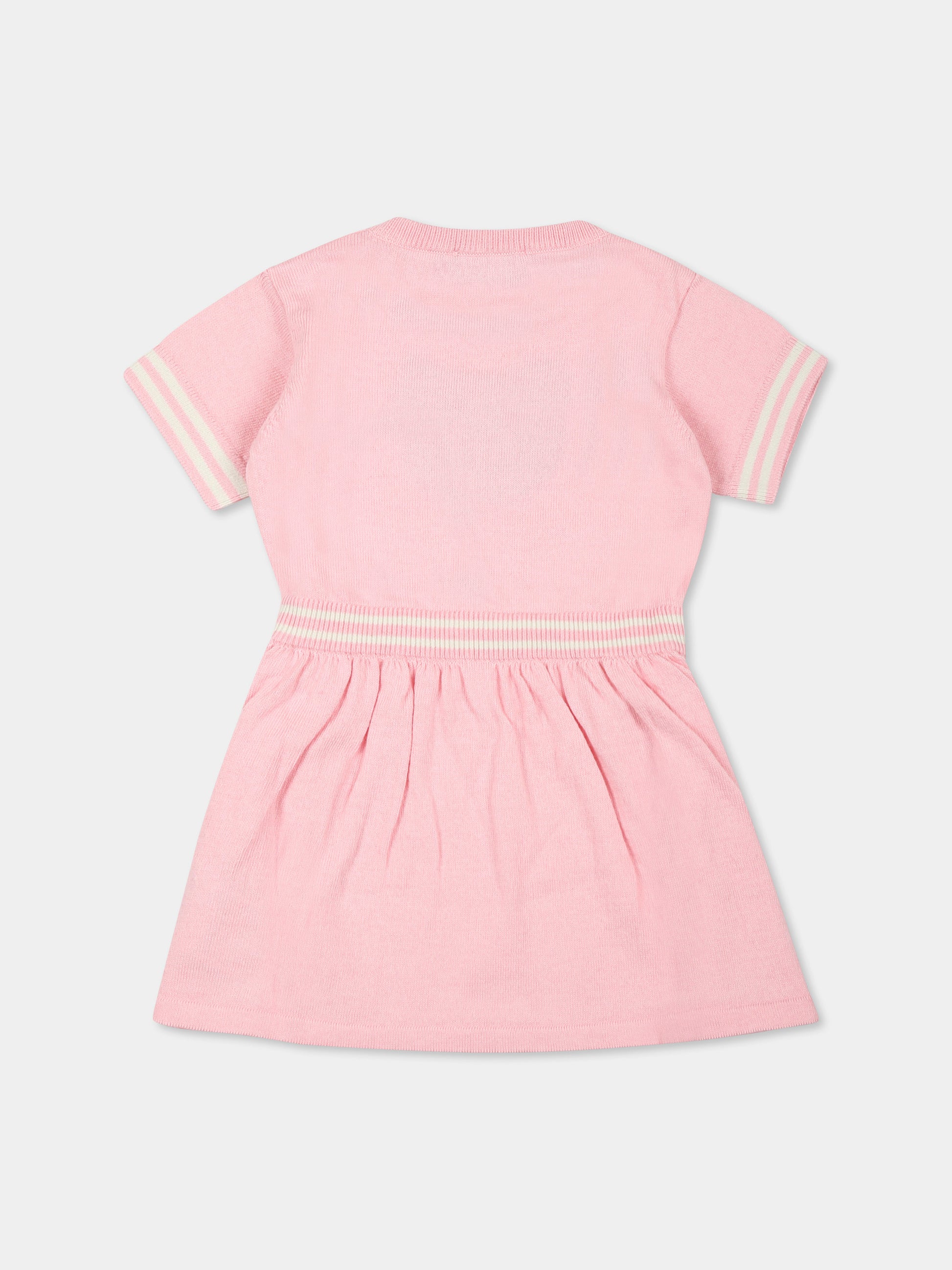 Vestito rosa per neonata con Teddy Bear,Moschino Kids,MDV0BO LHE43 50209