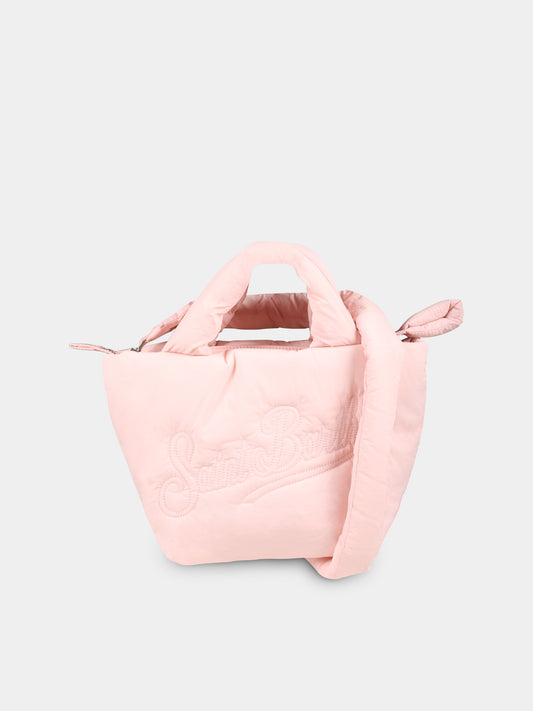 Borsa rosa Colette Puffer per bambina con logo,Mc2 Saint Barth,COL0021 00202G