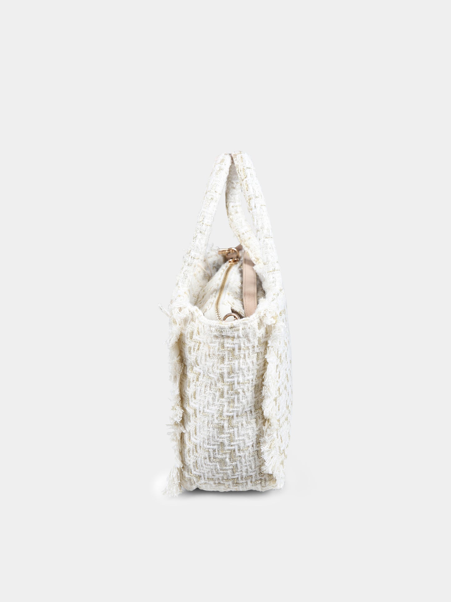 Borsa avorio Colette per bambina con logo,Mc2 Saint Barth,COL0015 00242G