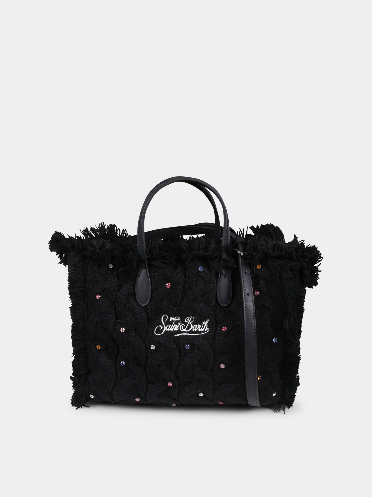 Borsa nera Colette per bambina con logo,Mc2 Saint Barth,COL0003 01357G