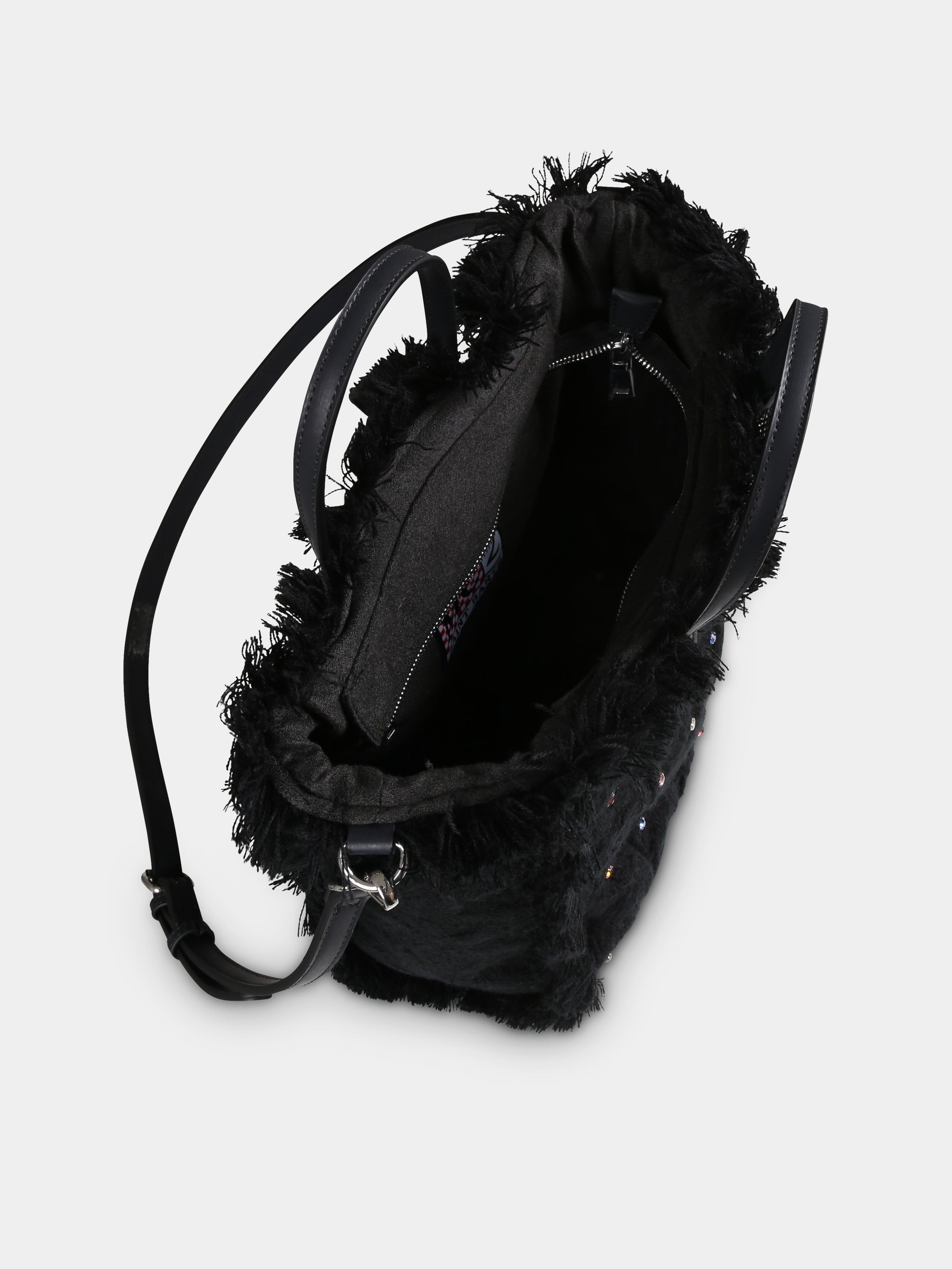 Borsa nera Colette per bambina con logo,Mc2 Saint Barth,COL0003 01357G