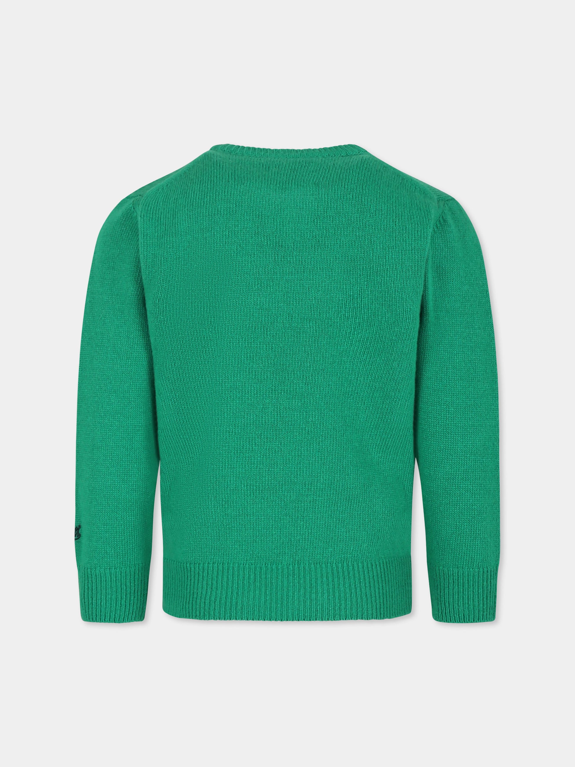 Maglione verde per bambino con scritta Calcio vs Compiti,Mc2 Saint Barth,DOU0001 - 02478G