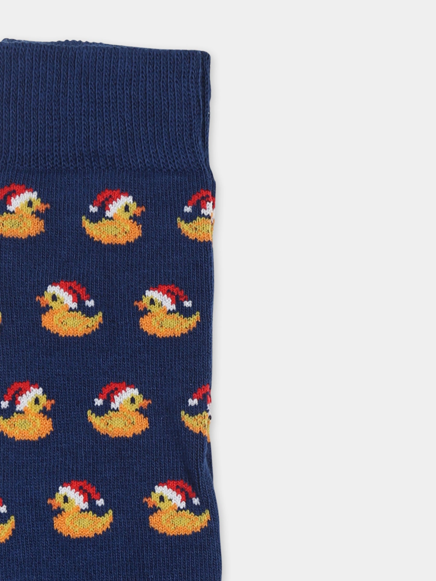 Calze blu per bambino con Ducky Santa Claus,Mc2 Saint Barth,SOX0002 10228E