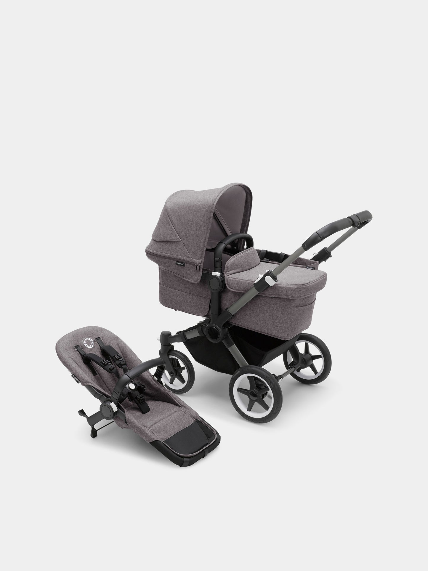 Passeggino Donkey 5 Mono completo Graphite/Grey per neonati