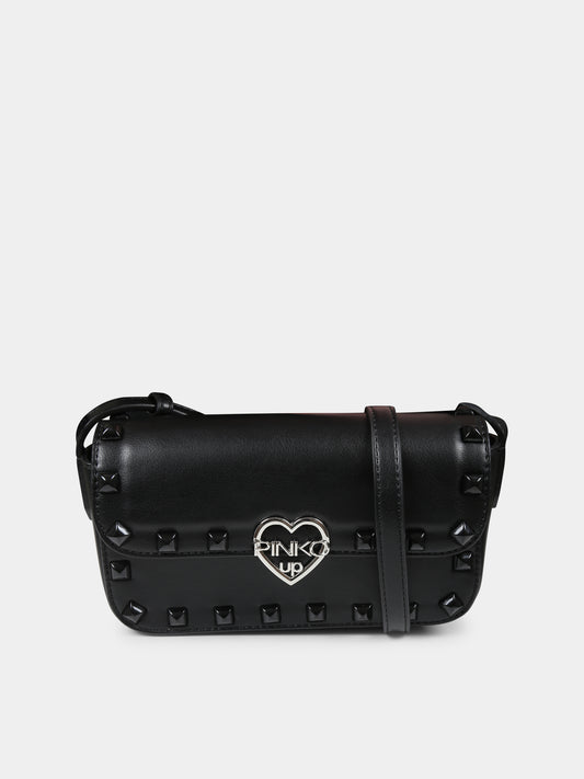 Borsa nera per bambina con logo,Pinko,F4PIJGBA069 110