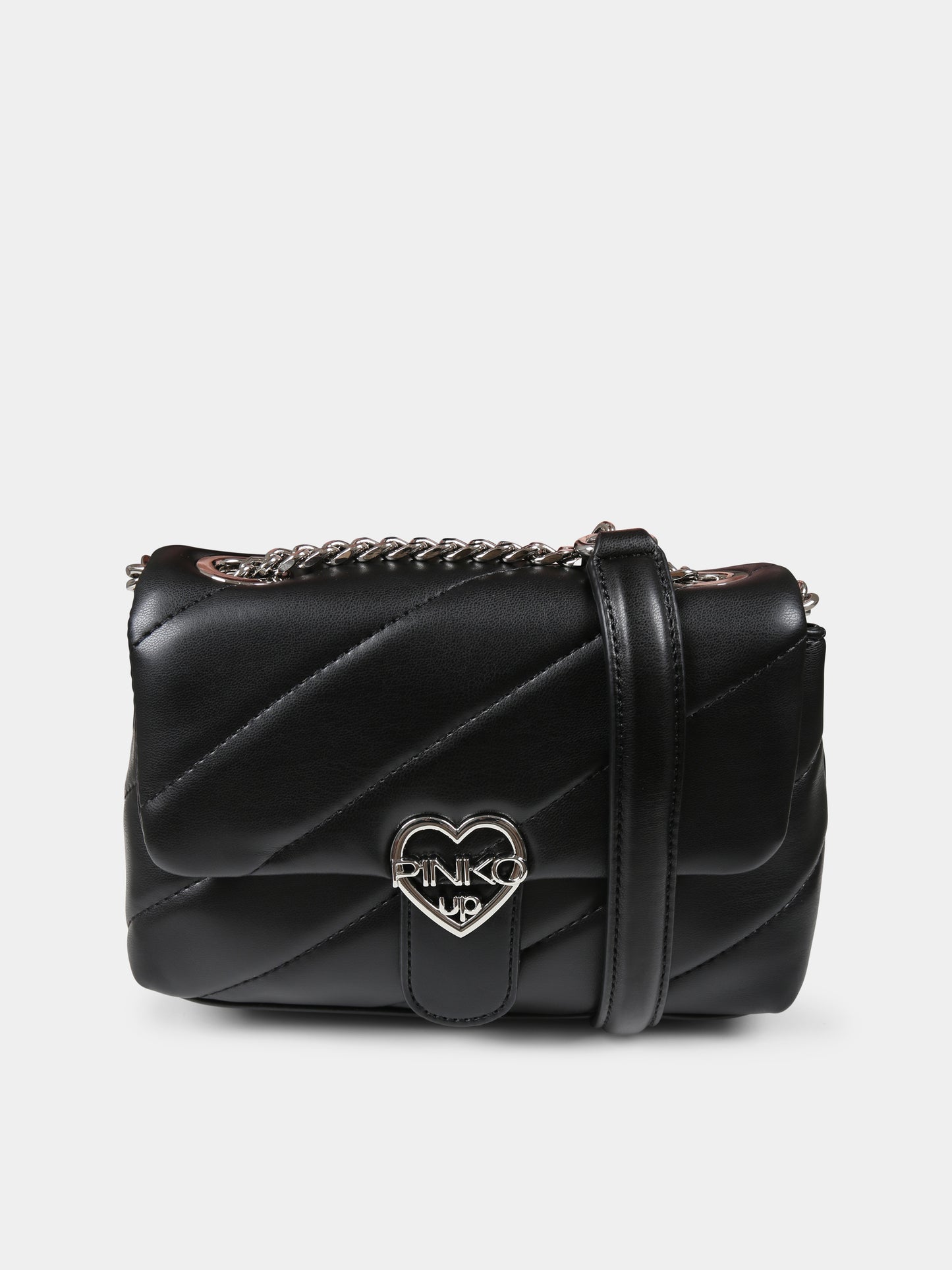 Borsa nera per bambina con logo,Pinko,F4PIJGBA119 110