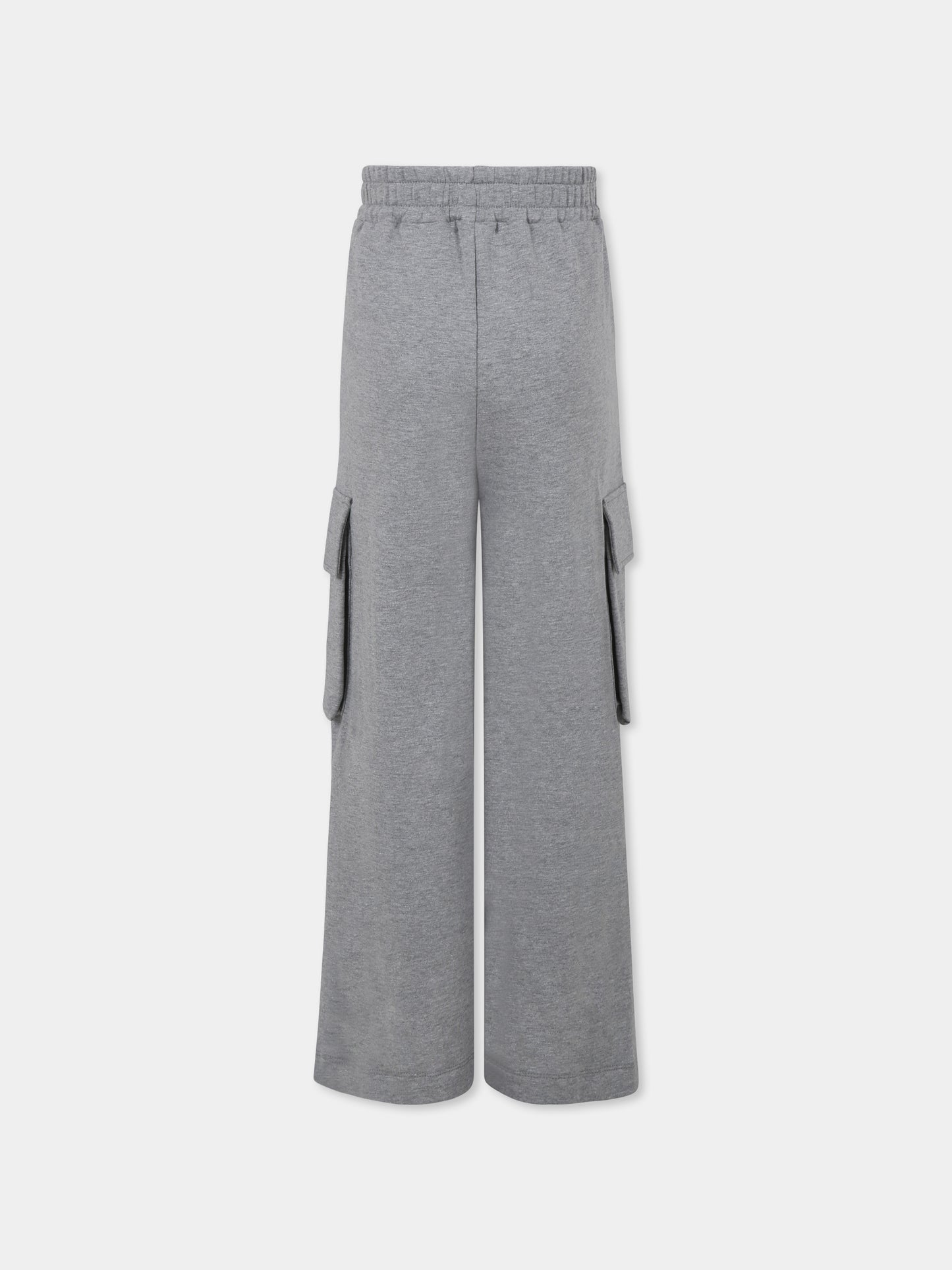 Pantalon gris pour fille avec logo