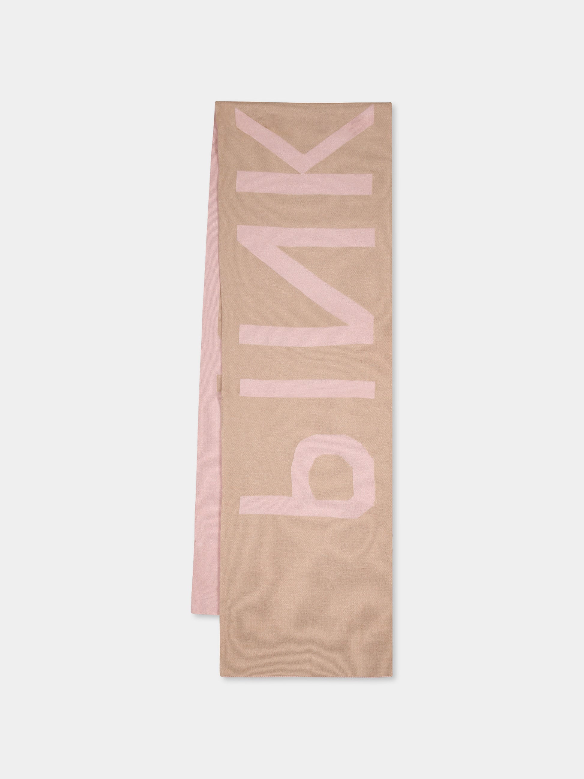 Sciarpa rosa per bambina con logo,Pinko,F4PIJGSC098 261