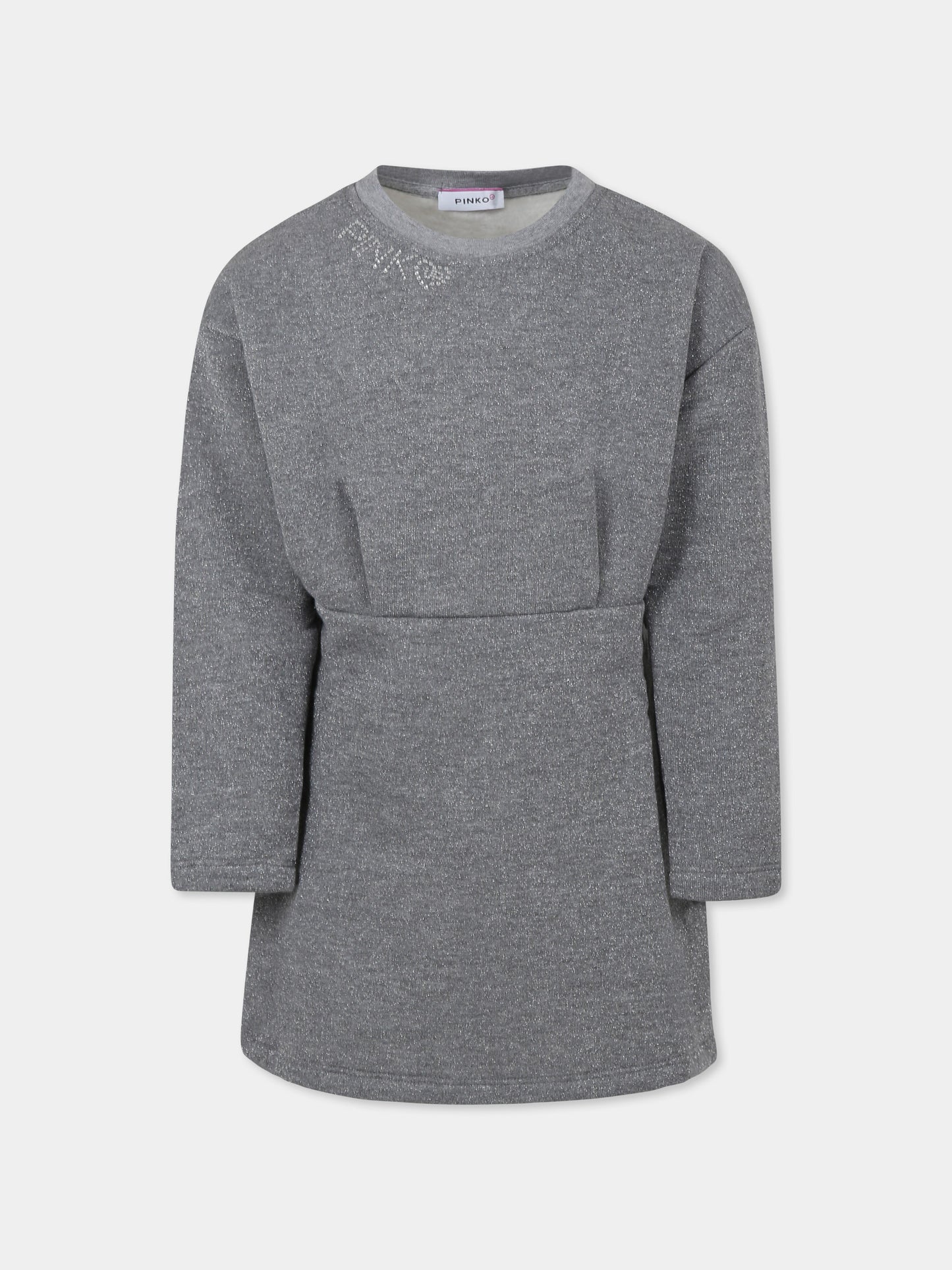 Vestito grigio per bambina con logo,Pinko,F4PIBGDR165 104