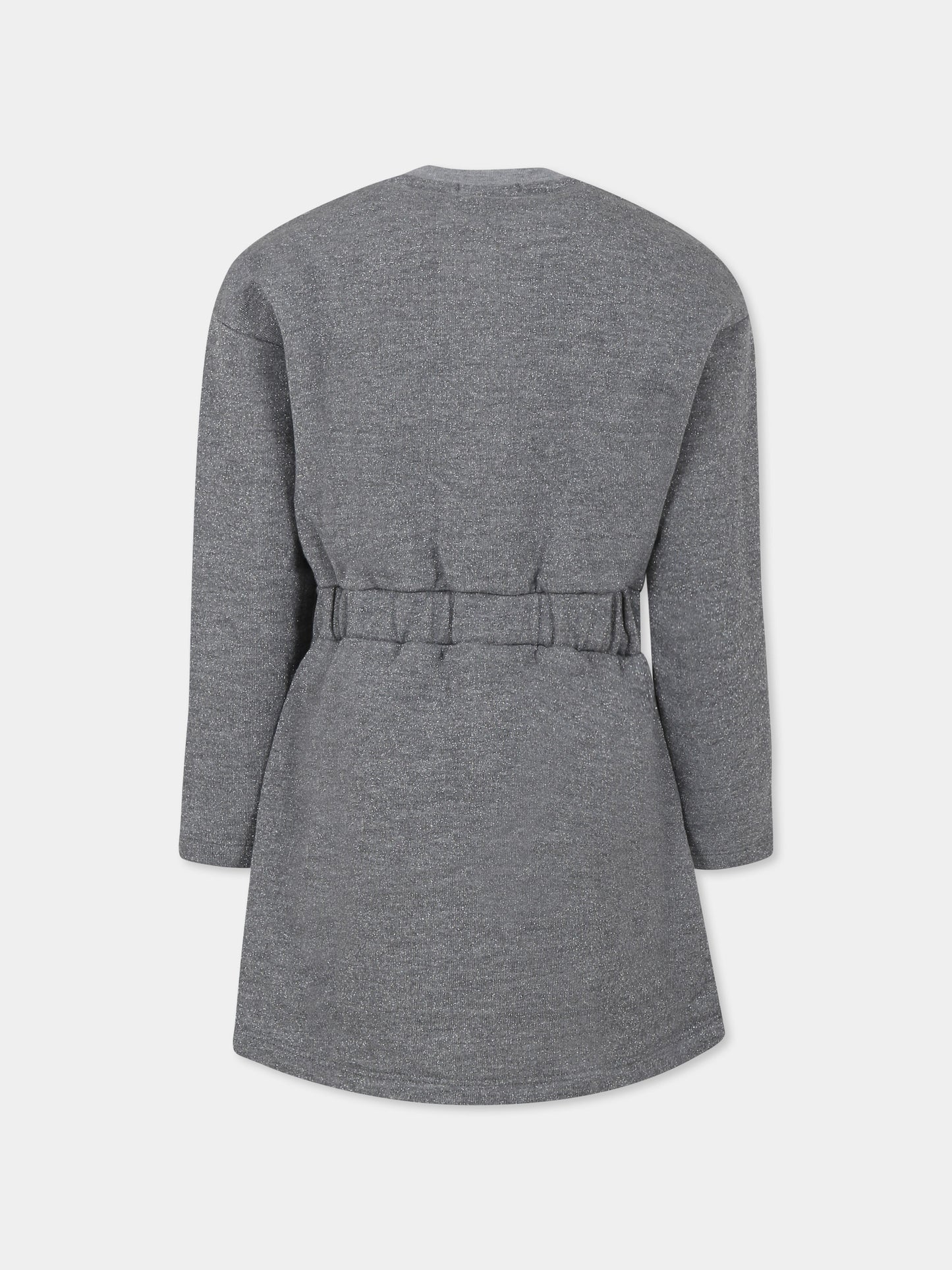 Vestito grigio per bambina con logo,Pinko,F4PIBGDR165 104