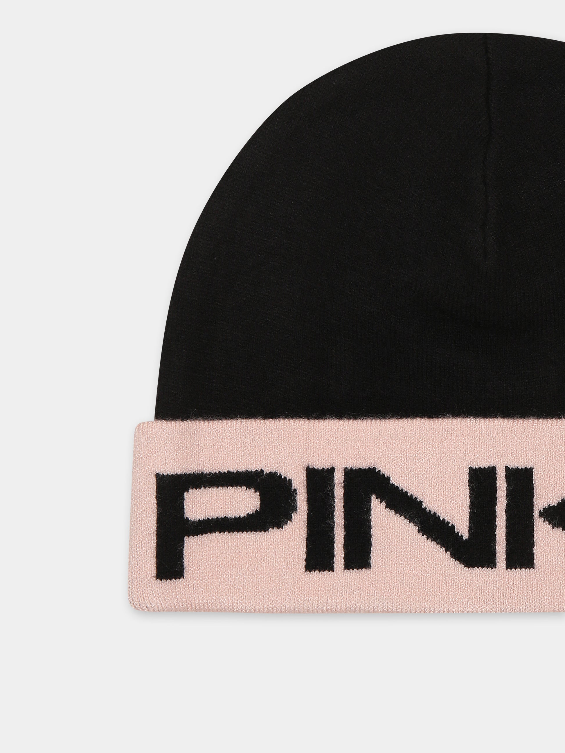 Berretto nero per bambina con logo,Pinko,F4PIBGHT130 110