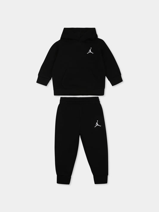 Completo nero per neonati con Jumpman e logo,Jordan,65C589 023