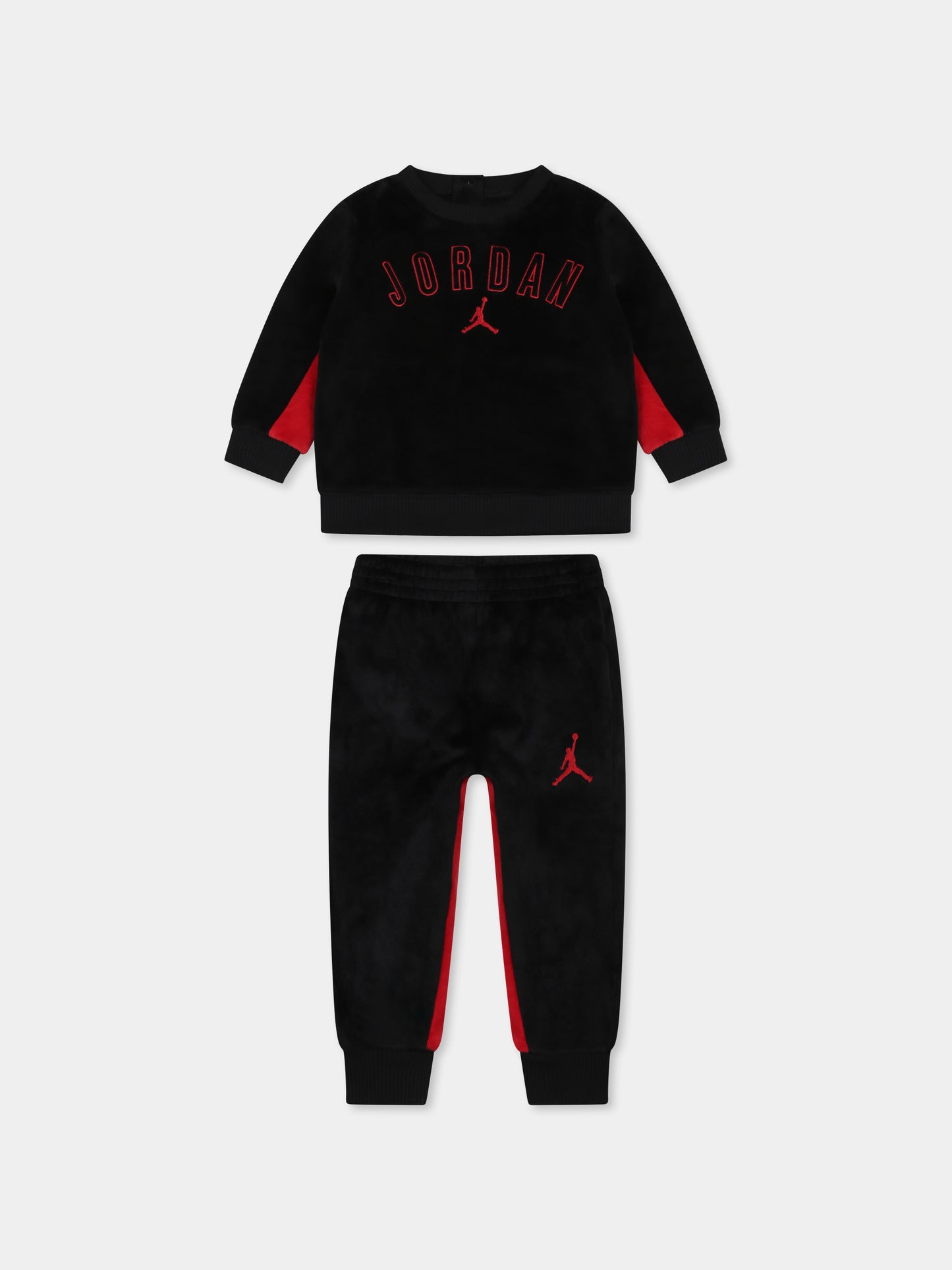 Completo nero per neonato con Jumpman e logo,Jordan,65B016 023