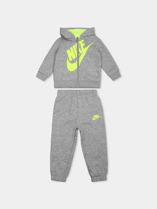 Completo grigio per neonato con swoosh,Nike,66E412 042