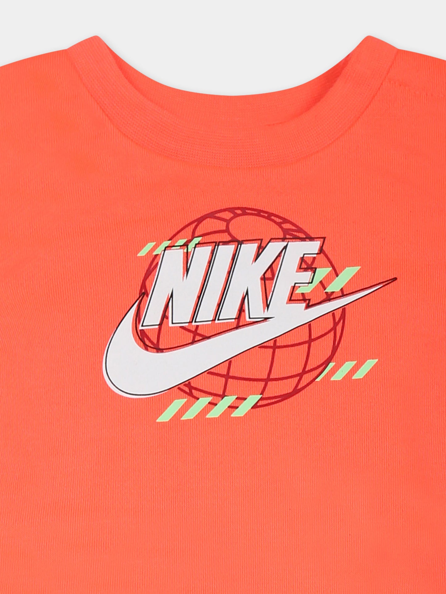 Completo multicolor per neonato con swoosh e logo,Nike,66J819 023