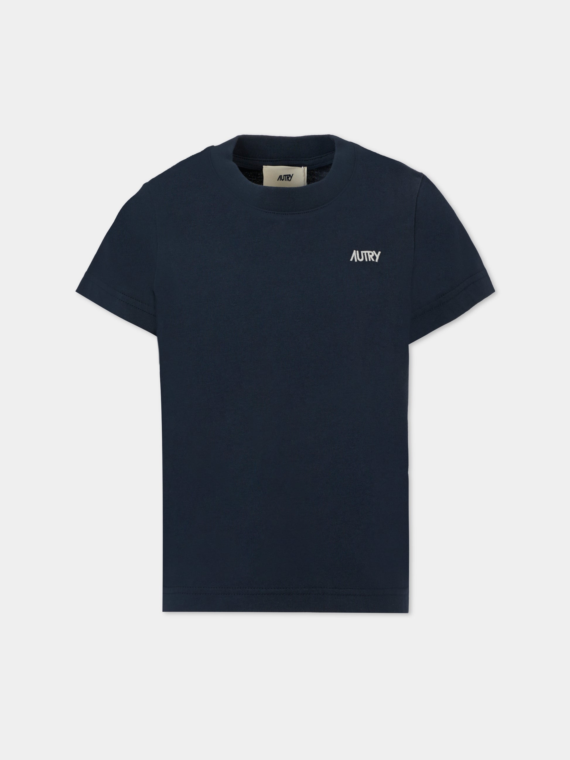 T-shirt blu per bambini con logo,Autry,KTPK P7CV