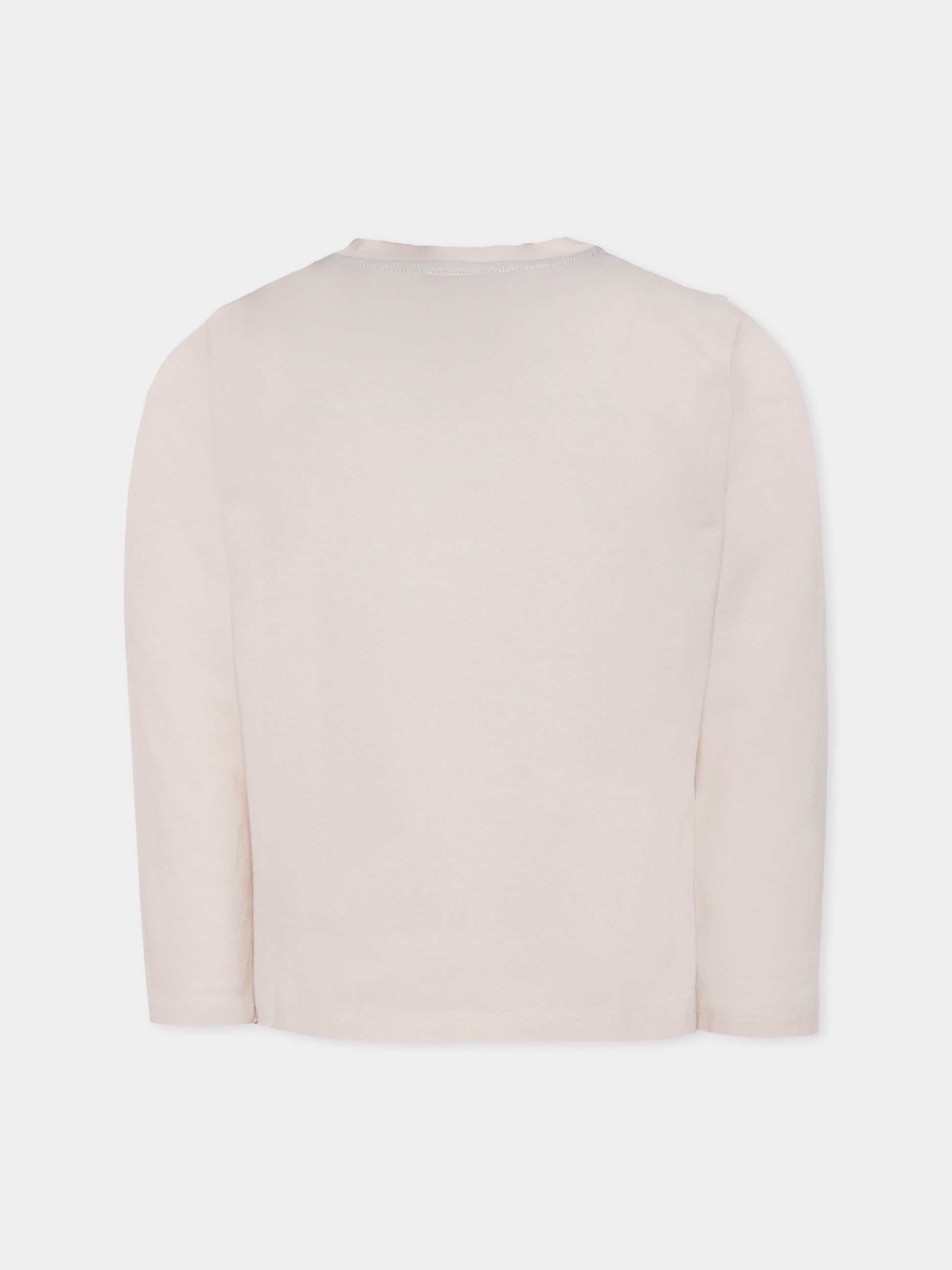 T-shirt avorio per bambino con cane,Bonpoint,W05BTSK00017 104