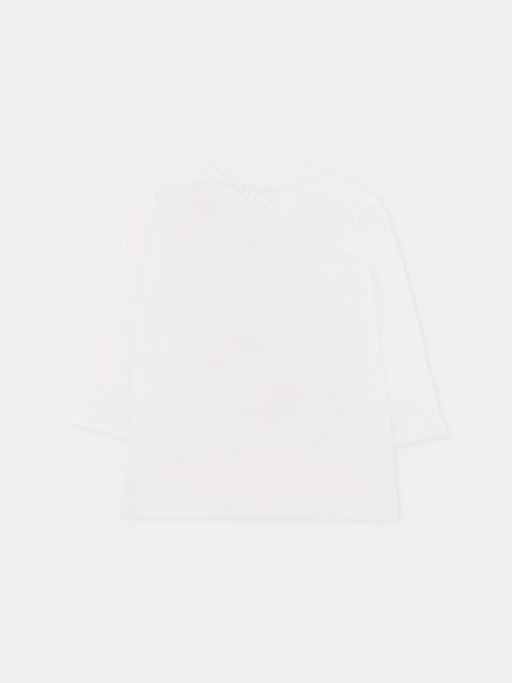 T-shirt avorio per neonata con ciliegie e gatto,Bonpoint,W05XTSK00003 103