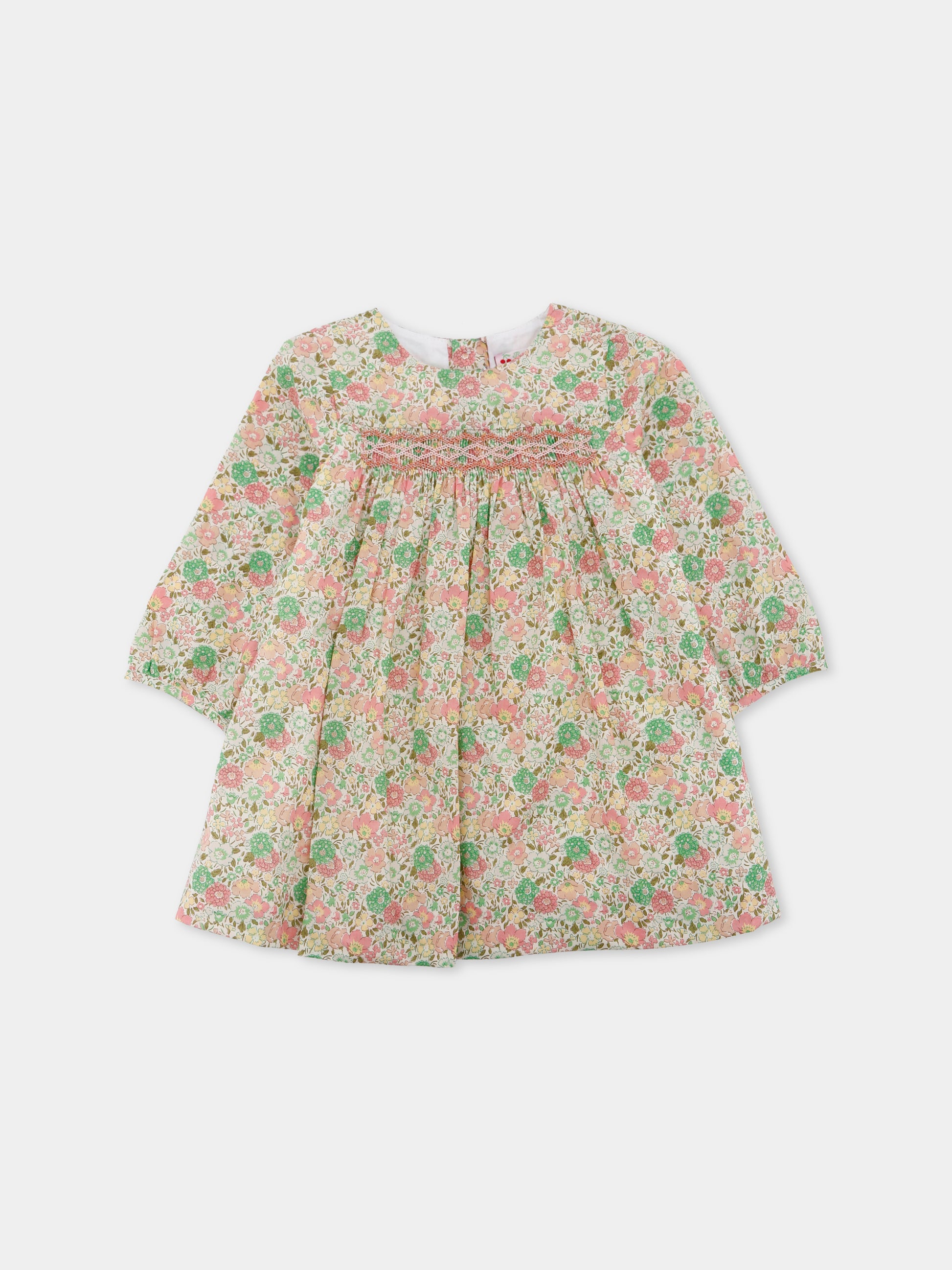 Vestito multicolor per neonata con stampa floreale,Bonpoint,W05XDRW00002 521