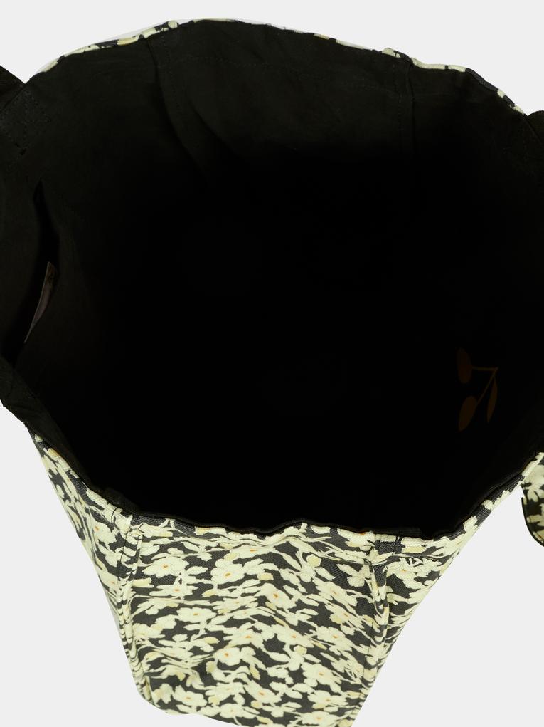 Borsa reversibile nera per bambina con stampa floreale,Bonpoint,P05GBAW00001 599C