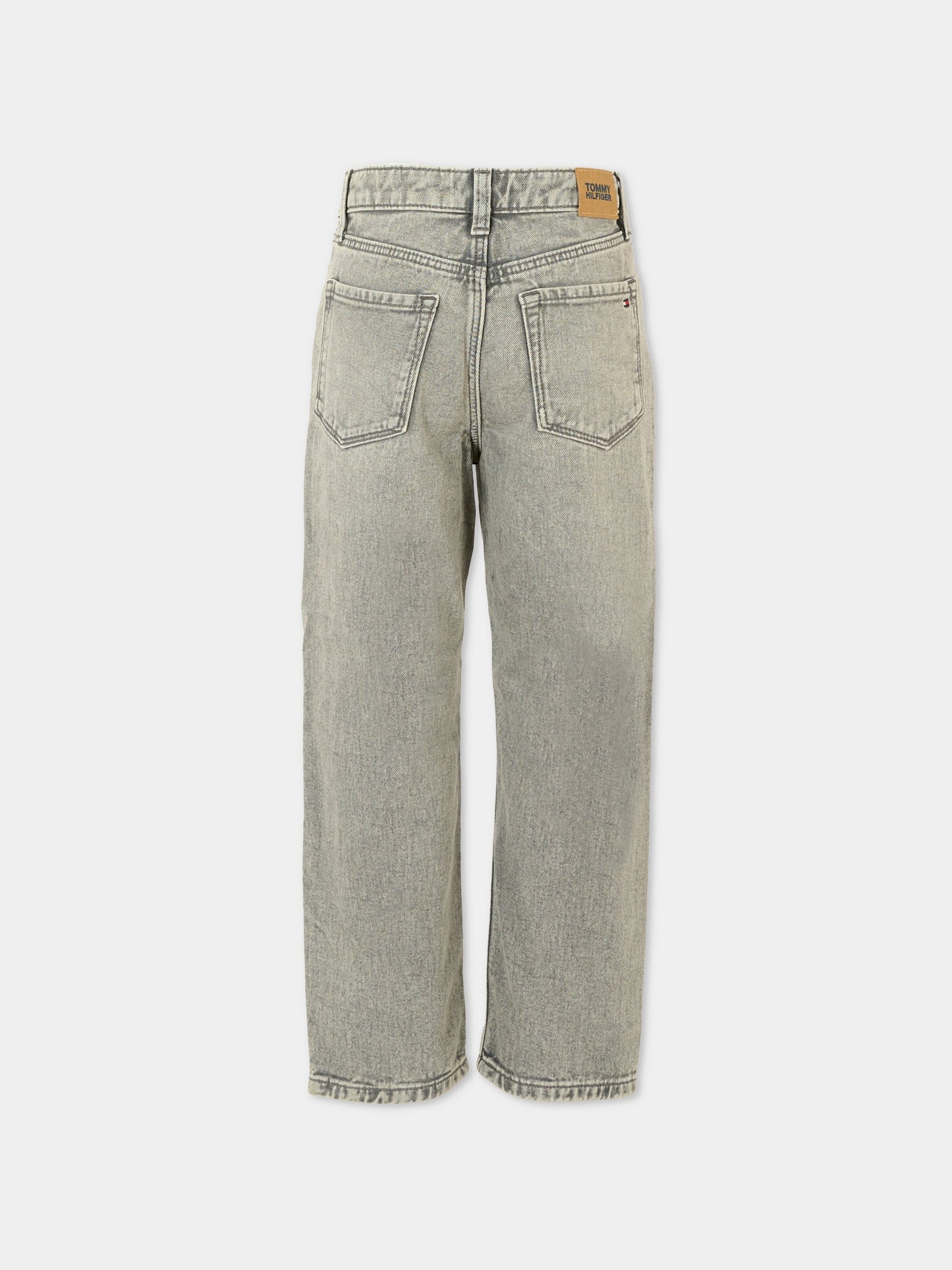 Jeans grigi per bambino con logo,Tommy Hilfiger Junior,25CTHKB0KB09705 1BY