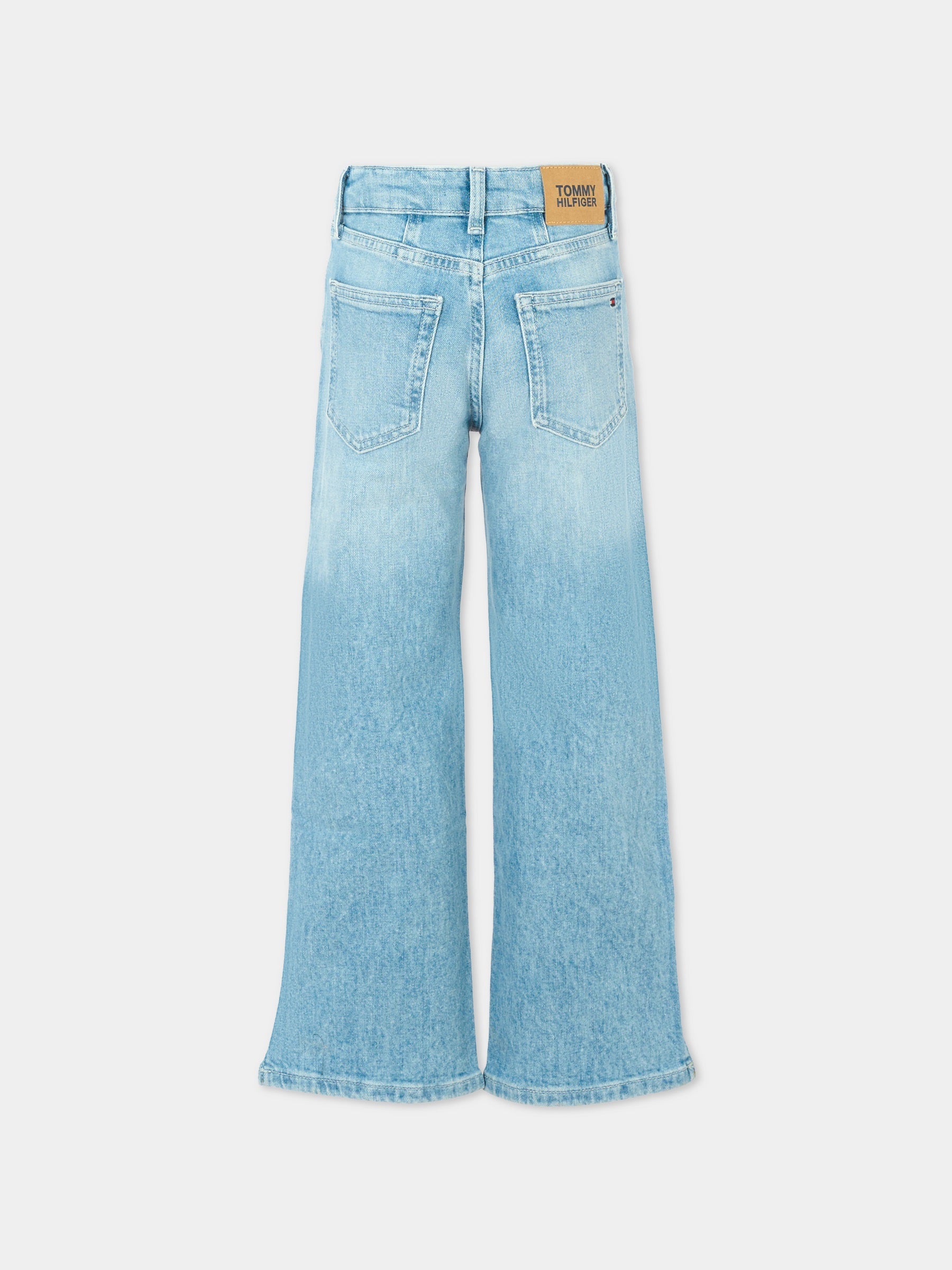 Jeans denim per bambina con bandierina,Tommy Hilfiger Junior,25CTHKG0KG08741 1A5