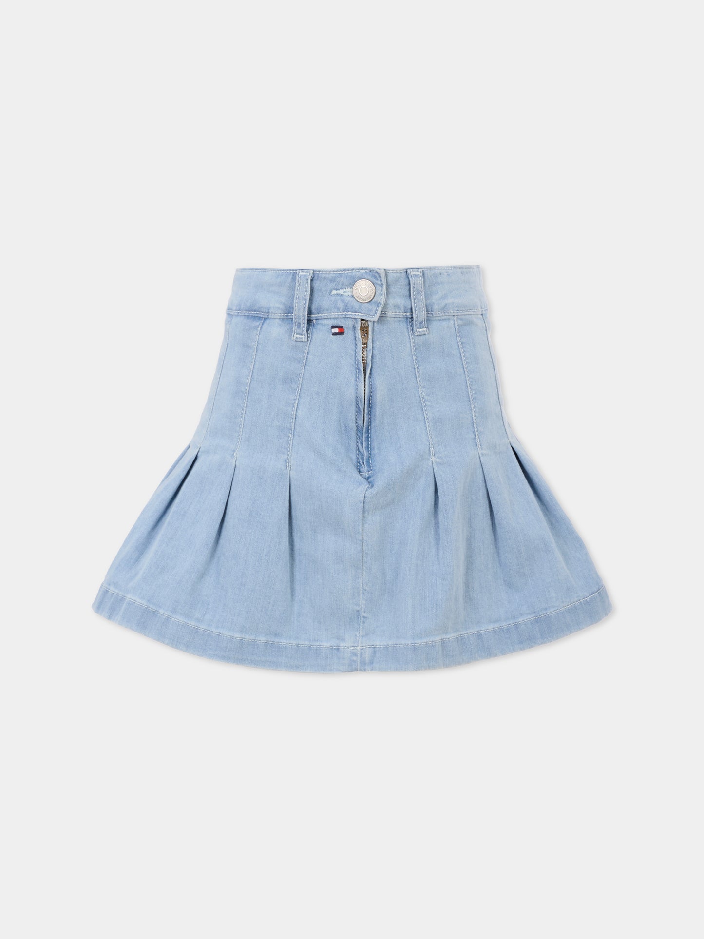 Gonna celeste per bambina con bandiera,Tommy Hilfiger Junior,25CTHKG0KG08743 1AA