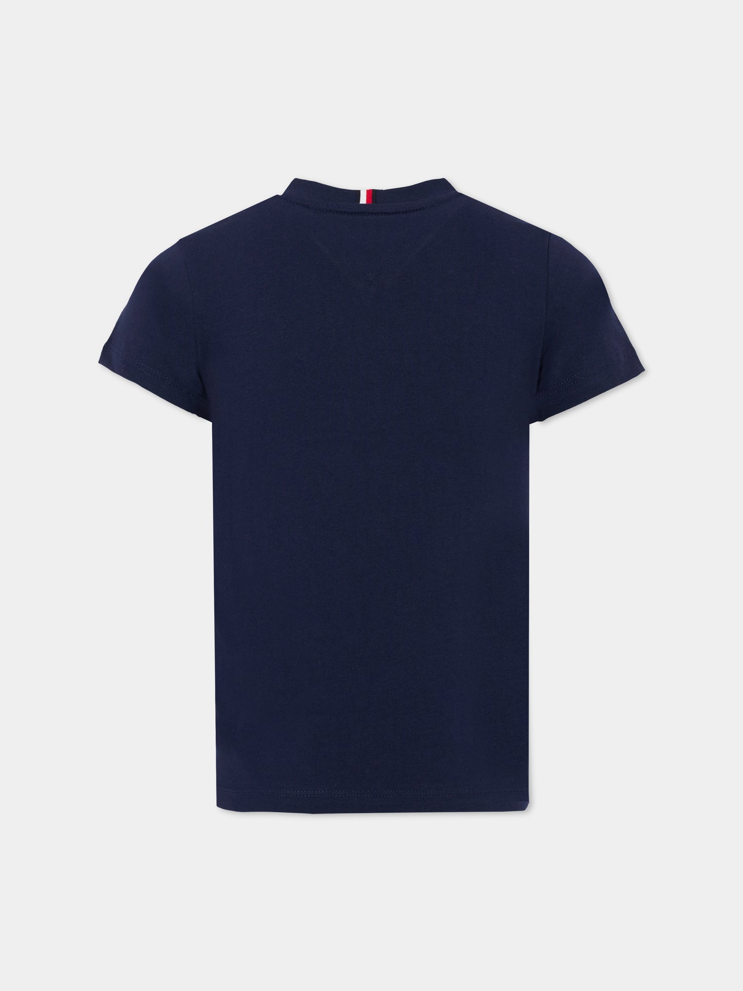 T-shirt blu per bambini con logo,Tommy Hilfiger Junior,25CTHKS0KS00594 C1G