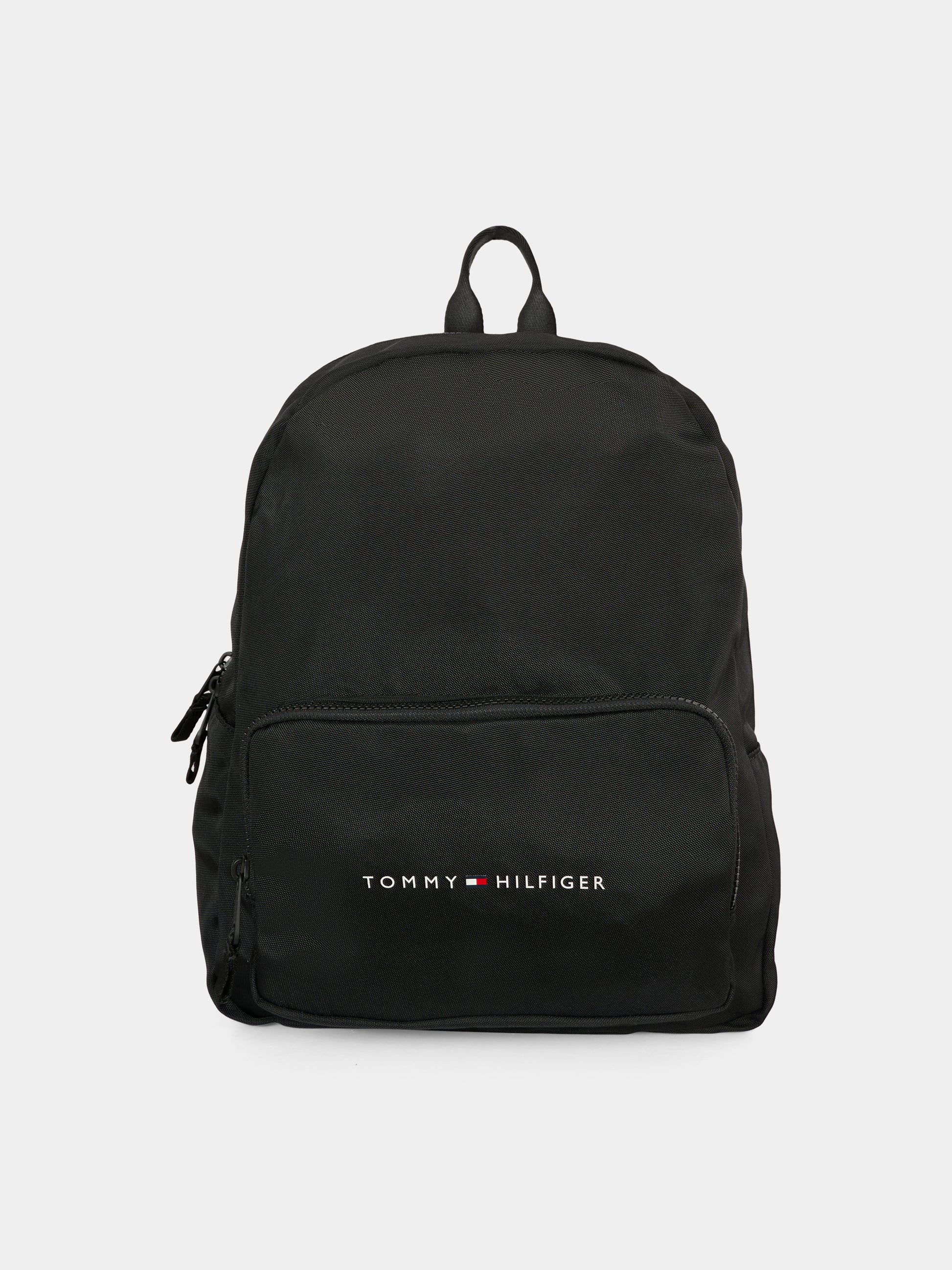 Zaino nero per bambino con logo,Tommy Hilfiger Junior,25CTAAU0AU01864 BDS