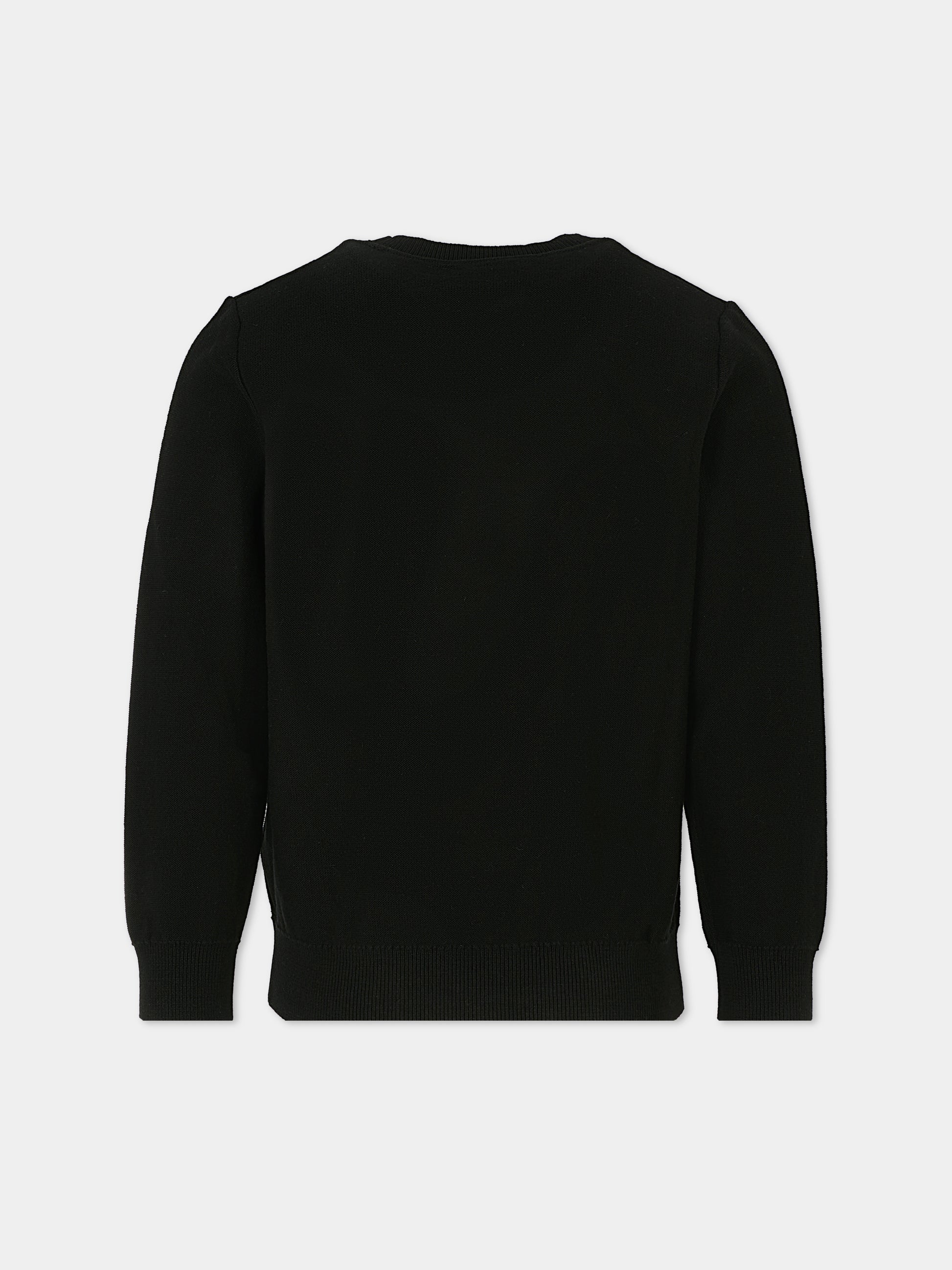 Maglione nero per bambino con logo,Calvin Klein Kids,25CCKIB0IB02152 BEH
