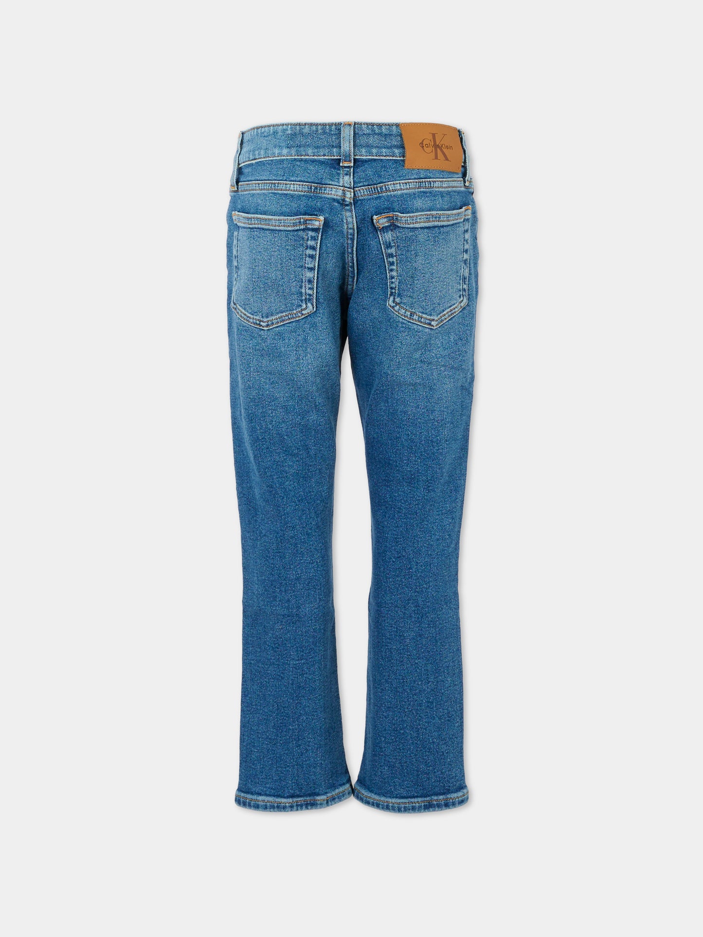 Jeans blu per bambino con logo,Calvin Klein Kids,25CCKIB0IB02540 1A4