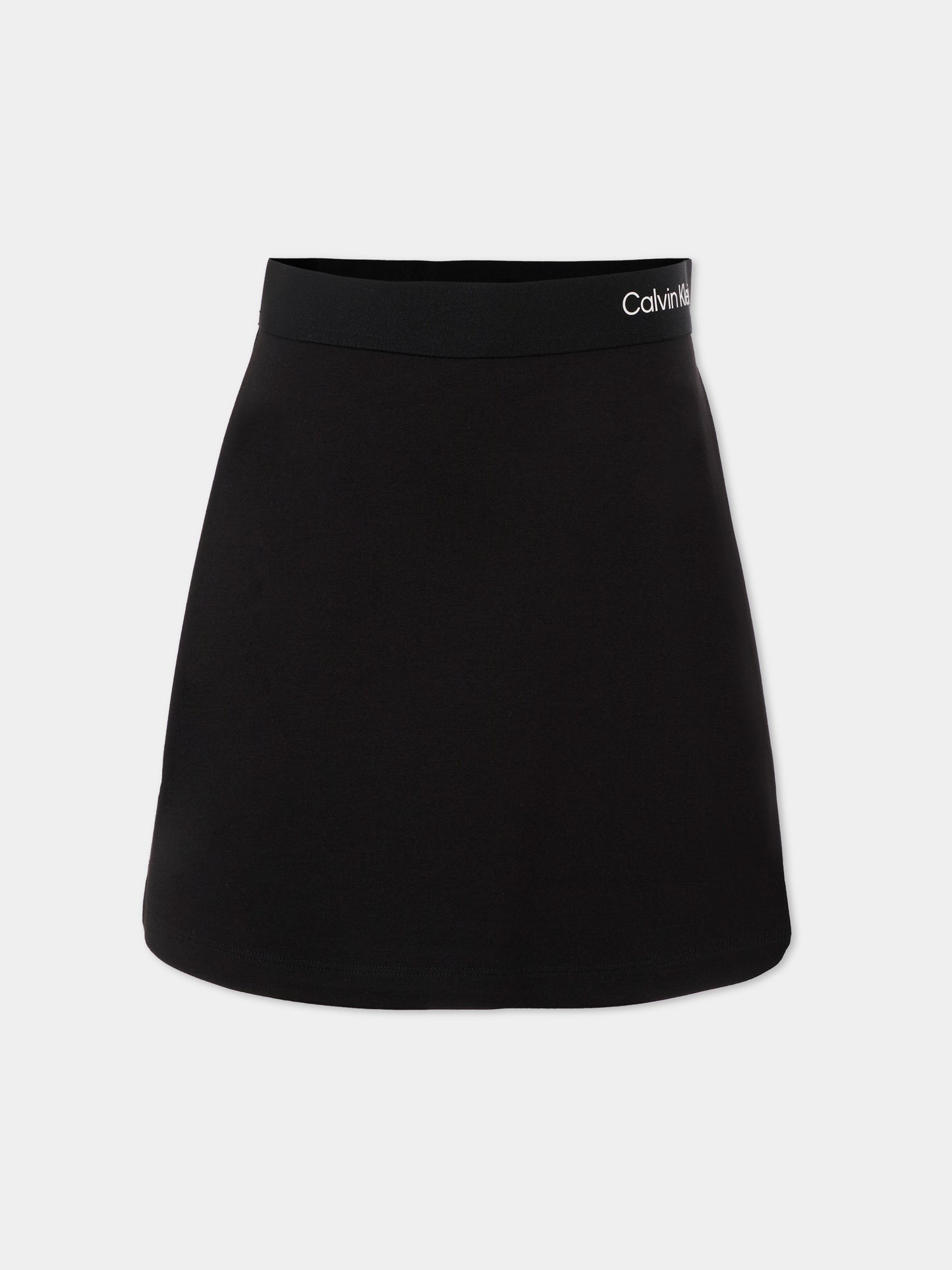 Gonna nera per bambina con logo bianco,Calvin Klein Kids,25CCKIG0IG02784 BEH