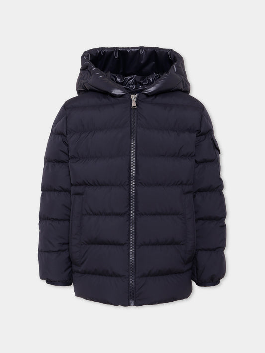 Piumino Najan blu per bambino con logo,Moncler Kids,K2954 - 1A00004 - 597YW 778