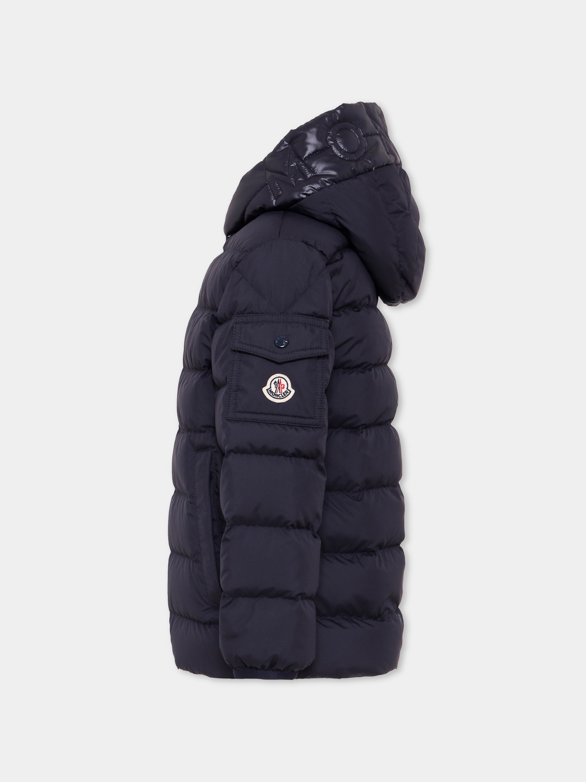 Piumino Najan blu per bambino con logo,Moncler Kids,K2954 - 1A00004 - 597YW 778