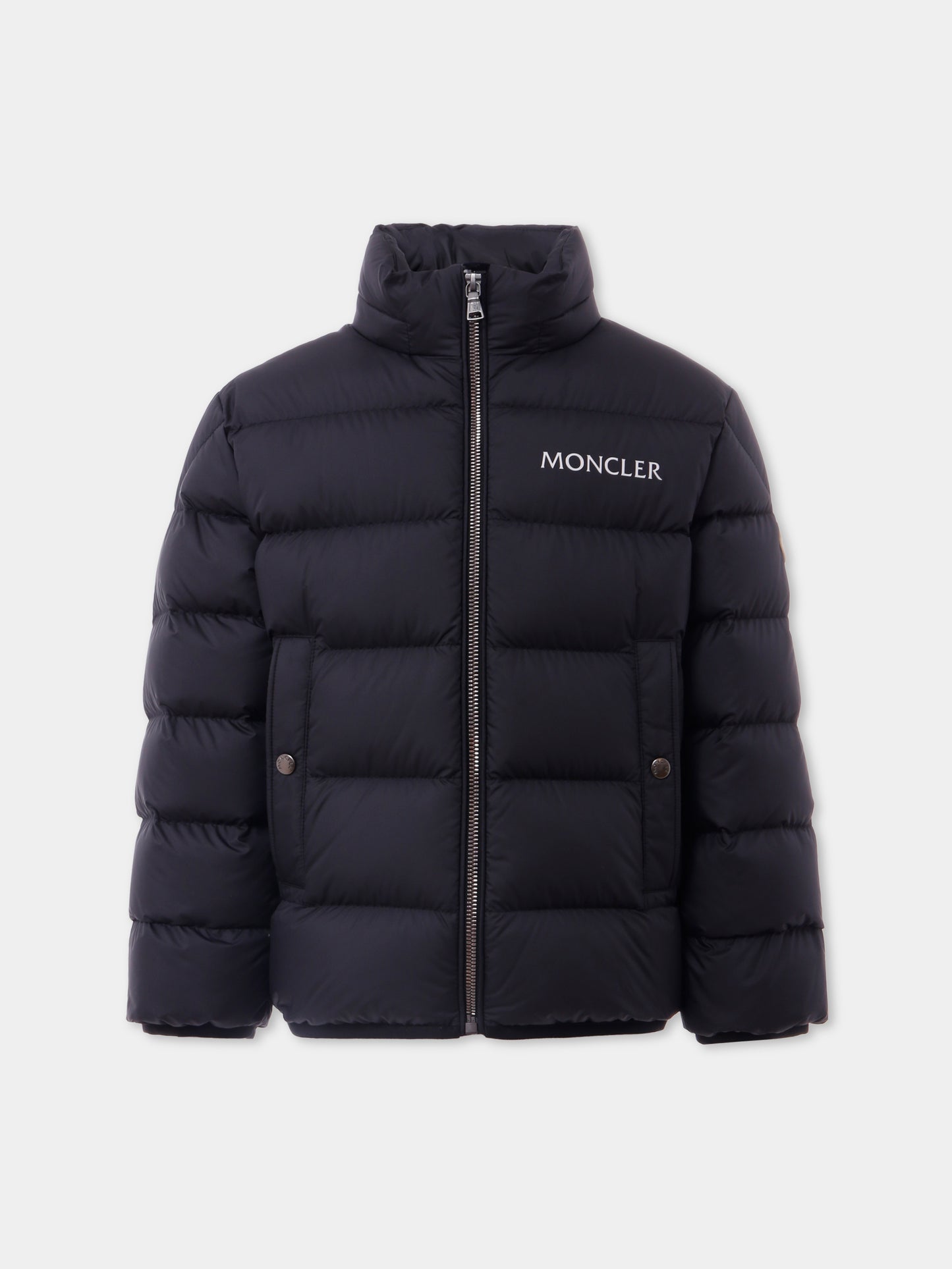 Piumino Bajan nero per bambino con logo,Moncler Kids,K2954 - 1A00026 - 597X2 999