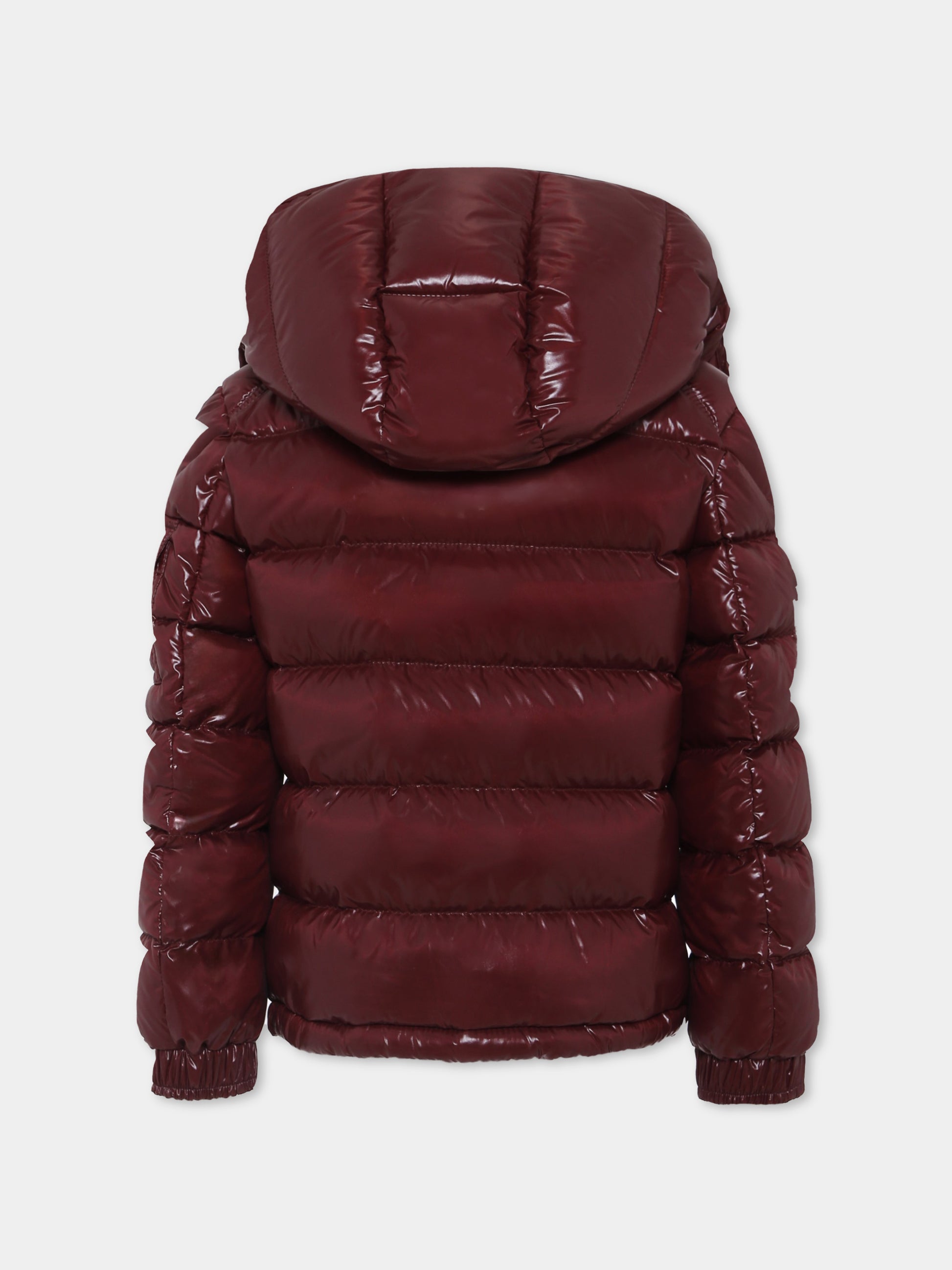 Piumino Maya bordeaux per bambino con logo,Moncler Kids,K2954 - 1A12520 - 68950 464