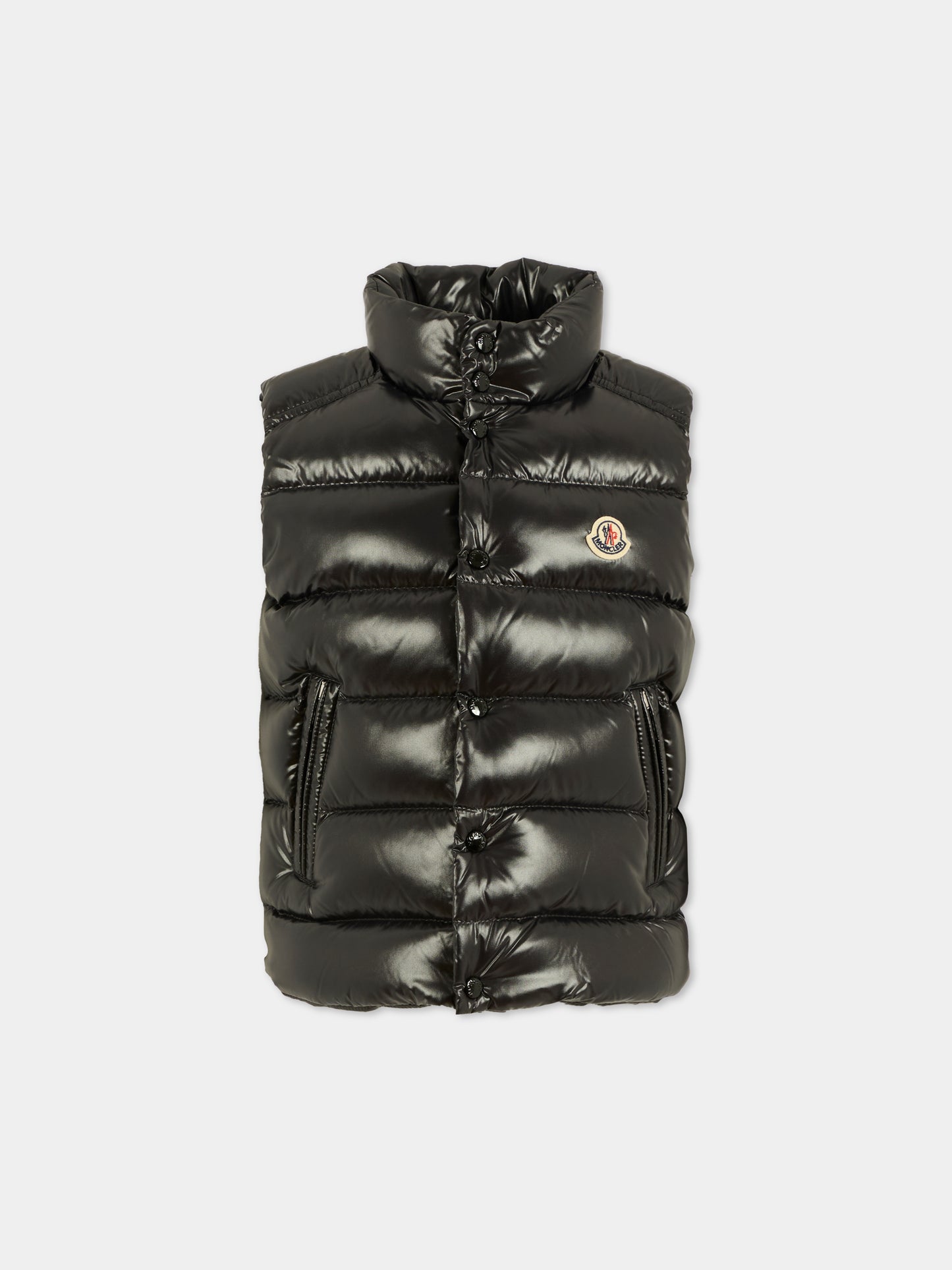 Gilet ''Tib'' nero per bambino con patch,Moncler Kids,K2954 - 1A12620 - 68950 999