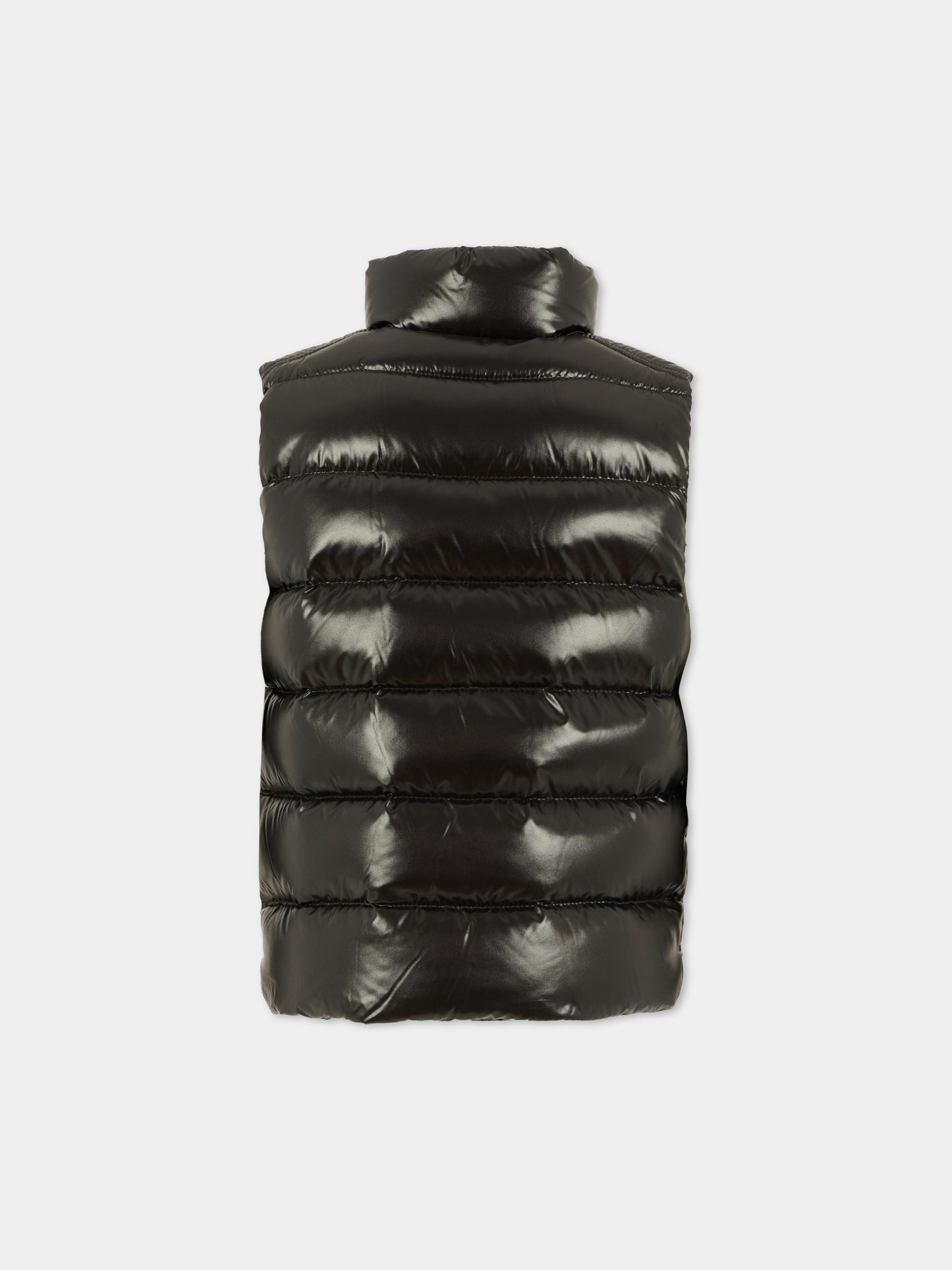 Gilet ''Tib'' nero per bambino con patch,Moncler Kids,K2954 - 1A12620 - 68950 999