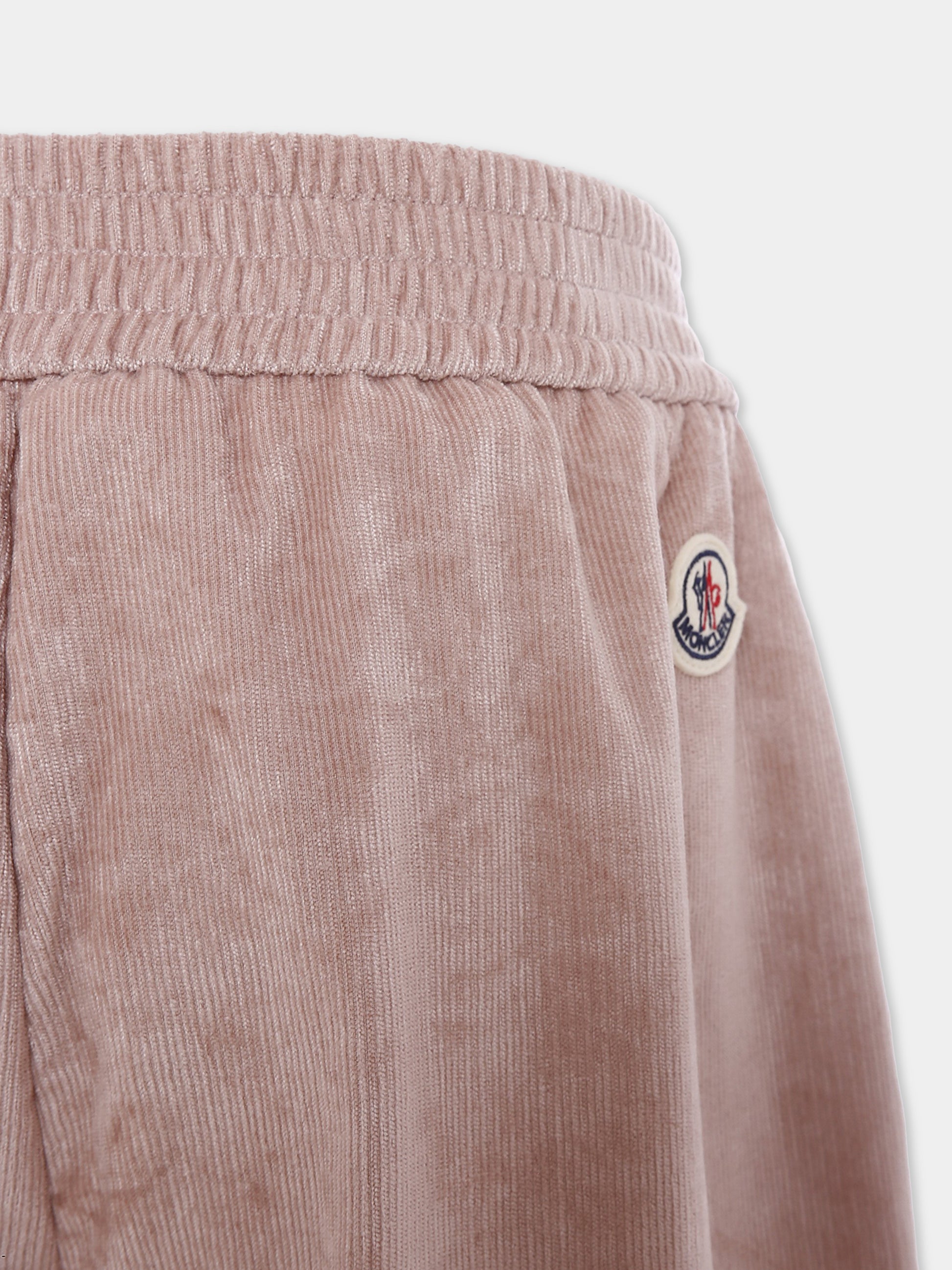 Pantaloni rosa per bambina con logo,Moncler Kids,K2954 - 2A00004 - 598QF 53D