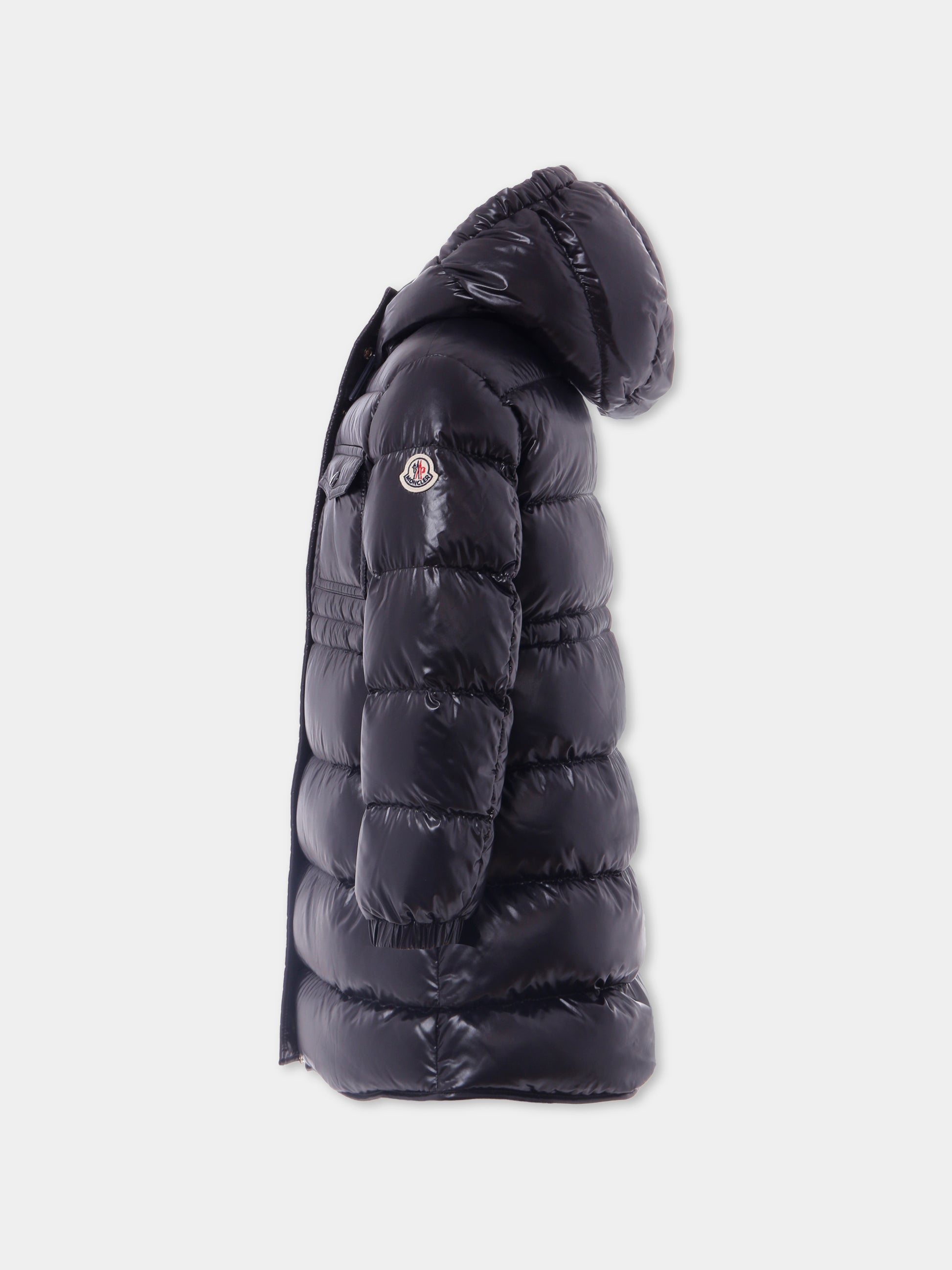 Piumino Dacca nero per bambina con logo,Moncler Kids,K2954 - 1C00007 - 597Z8 999