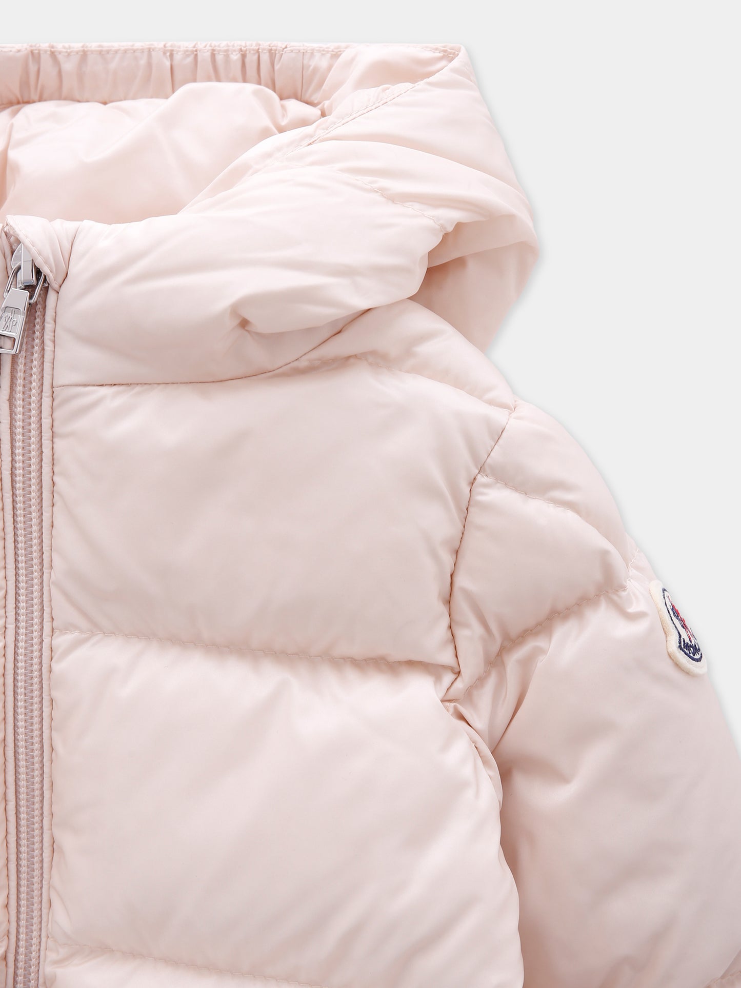 Piumino Sharon rosa per neonata con logo,Moncler Kids,K2951 - 1A00017 - 597YF 51N